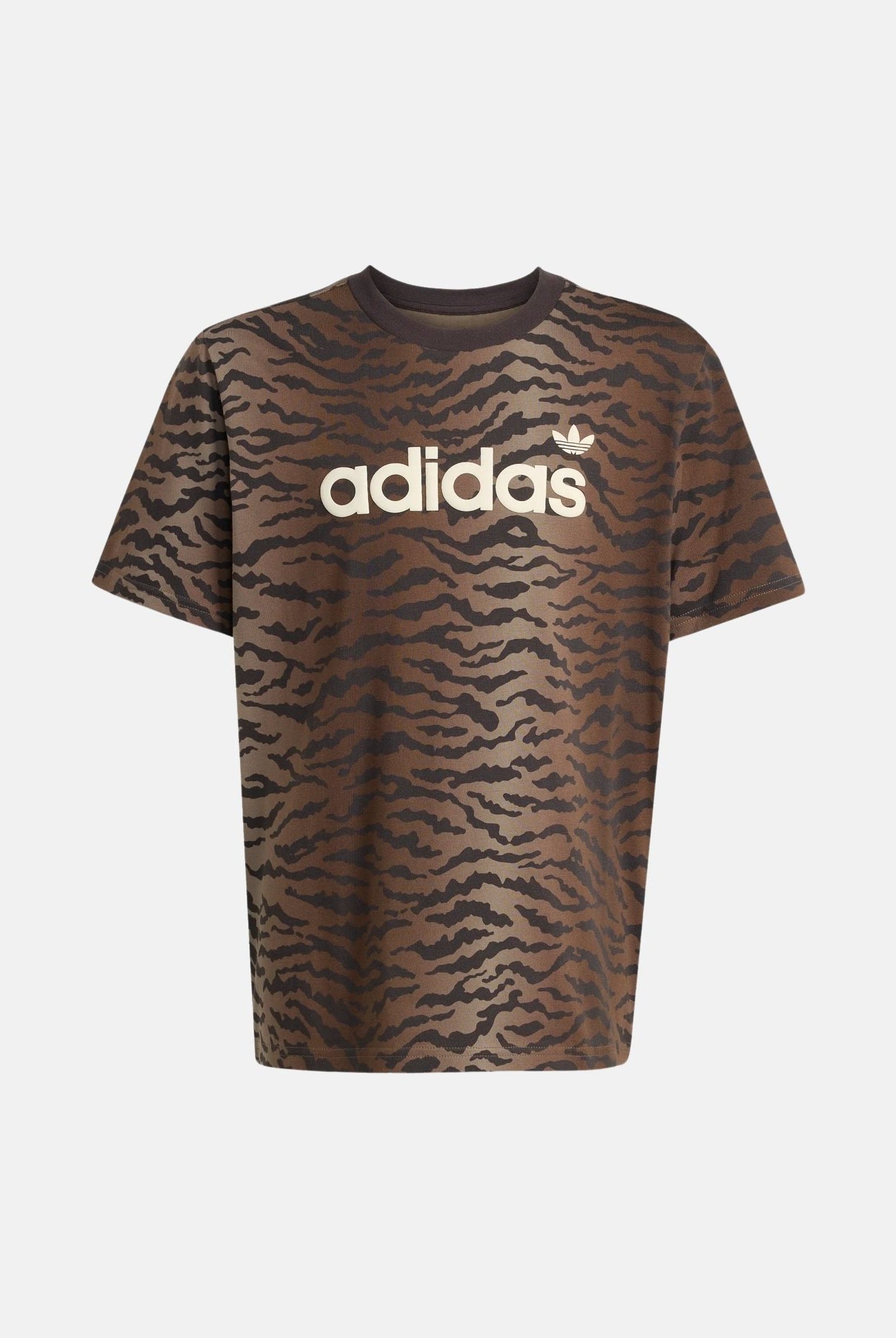 ADIDAS ORIGINALS T-shirt a manica corta Loose AOP marrone per bambina KD3212 . ADIDAS ORIGINALS
