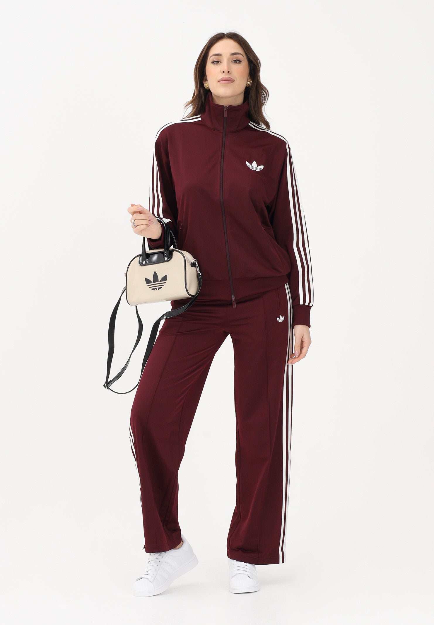ADIDAS ORIGINALS Pantalone sportivo FIREBIRD LOOSE bordeaux da donna KD3659 . ADIDAS ORIGINALS