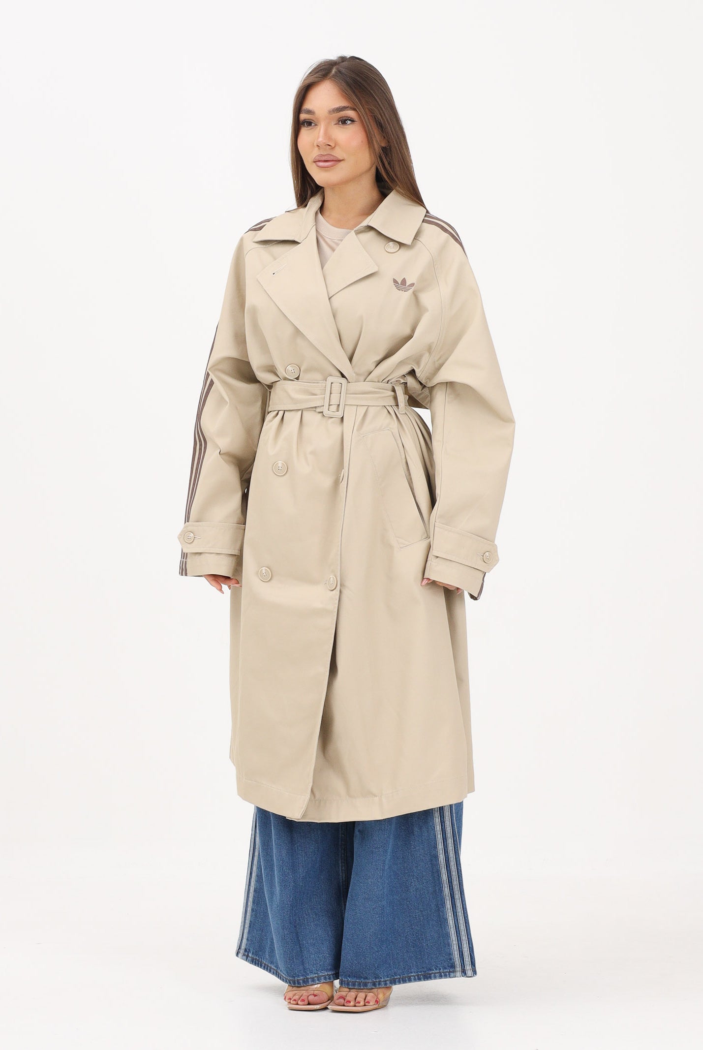 ADIDAS ORIGINALS Trench TWILL beige da donna KD3734 . ADIDAS ORIGINALS