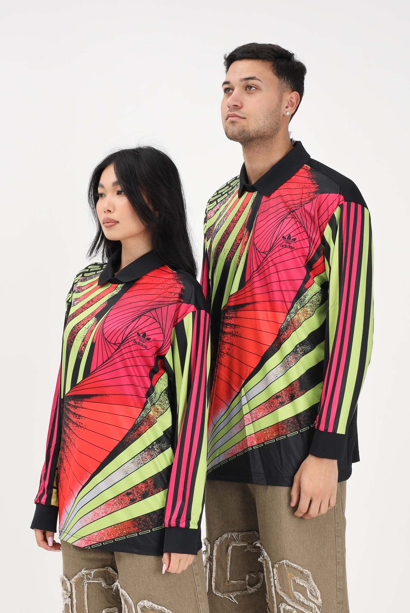 ADIDAS ORIGINALS Polo a manica lunga Archive Loose Goalkeeper Jersey multicolore per uomo e donna KD3816 . ADIDAS ORIGINALS