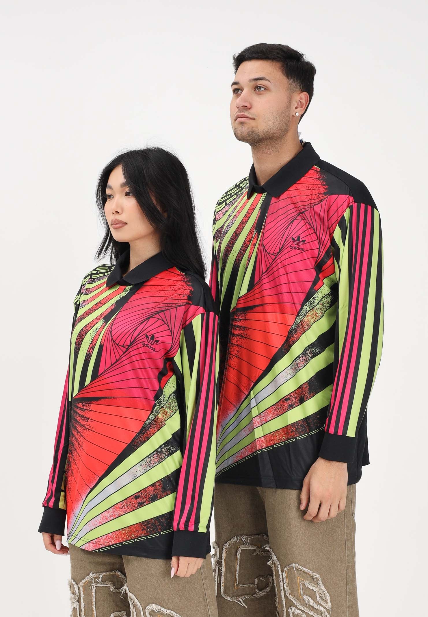 ADIDAS ORIGINALS Polo a manica lunga Archive Loose Goalkeeper Jersey multicolore per uomo e donna KD3816 . ADIDAS ORIGINALS