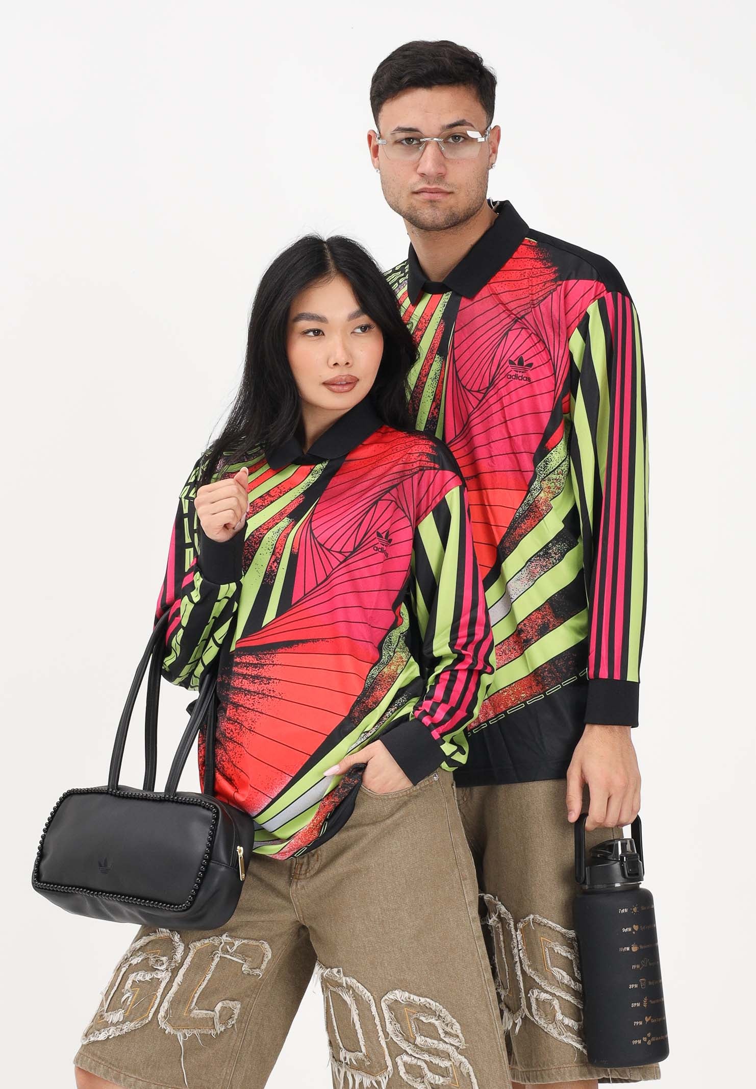 ADIDAS ORIGINALS Polo a manica lunga Archive Loose Goalkeeper Jersey multicolore per uomo e donna KD3816 . ADIDAS ORIGINALS