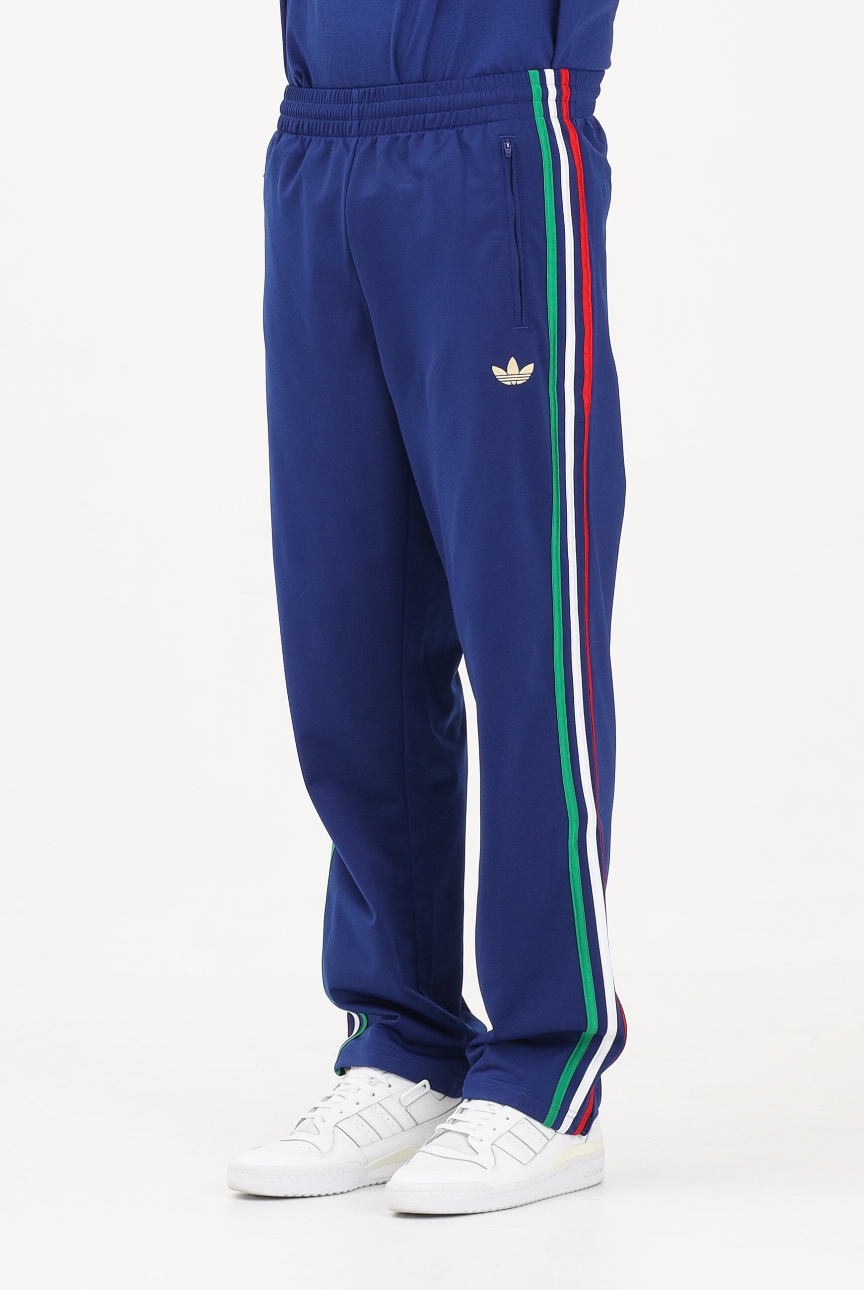 ADIDAS ORIGINALS pantaloni sportivi Firebird Track Pants Victory Blue / Bold Green / White blu elettrico con dettagli verde, bianco e rosso uomo KD3835 . ADIDAS ORIGINALS