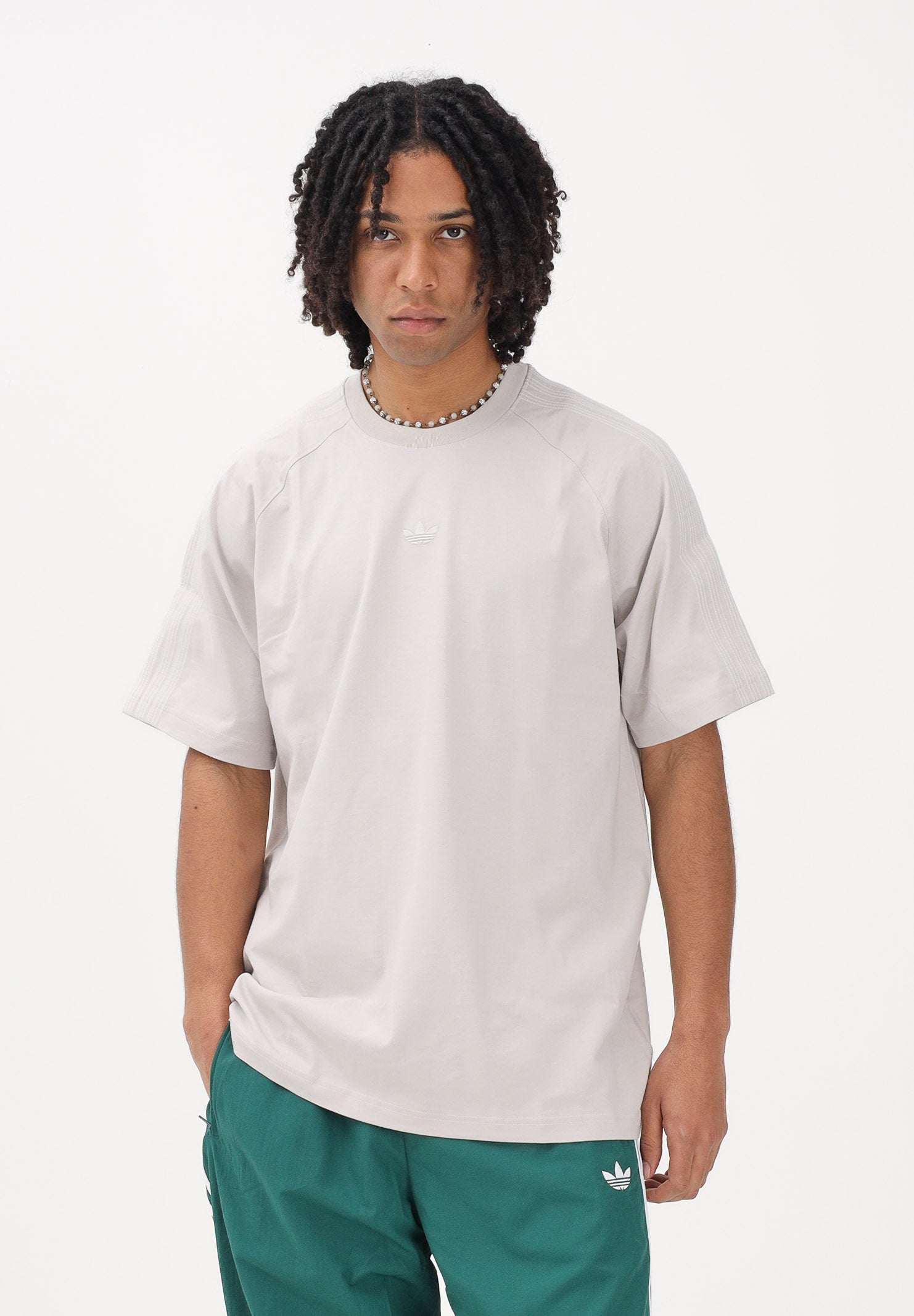 ADIDAS ORIGINALS T-shirt a manica corta Premium Essentials beige da uomo KD3936 . ADIDAS ORIGINALS