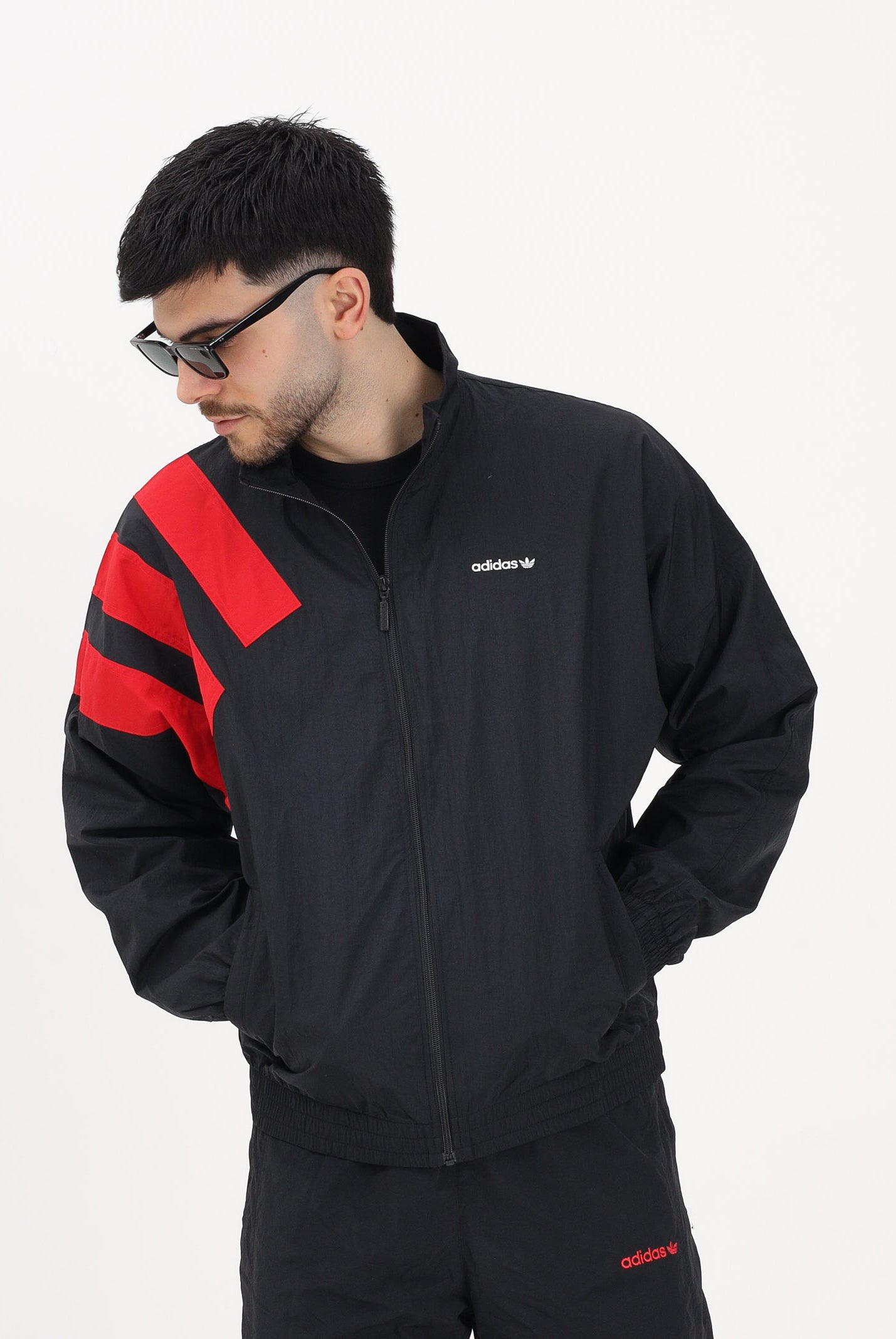 ADIDAS ORIGINALS Giacca a vento ARCHIVE BLOCKED nera da uomo KD4069 . ADIDAS ORIGINALS