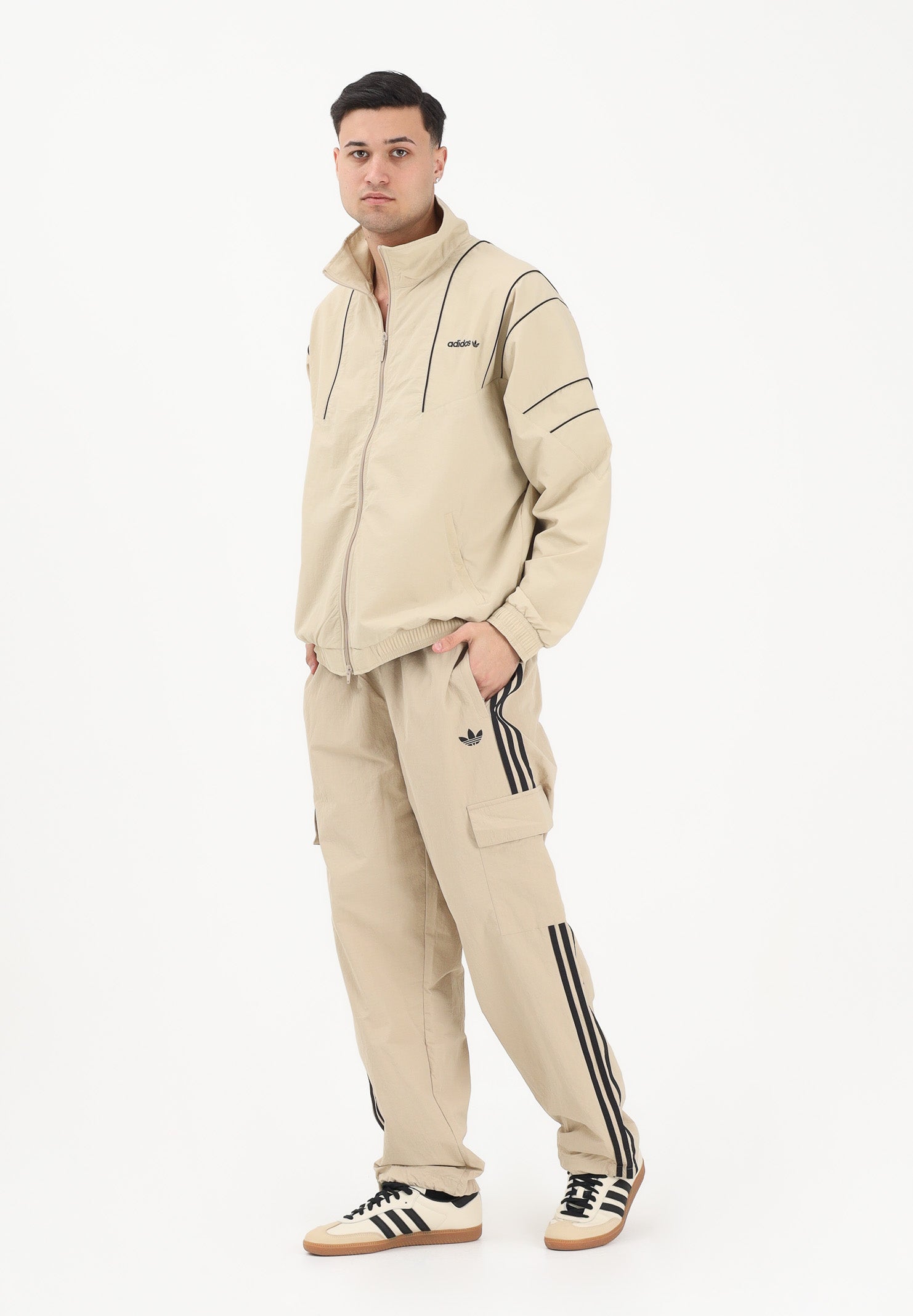 ADIDAS ORIGINALS Pantalone sportivo Cargo Adicolor Classics 3-Stripes beige da uomo KD4098 . ADIDAS ORIGINALS
