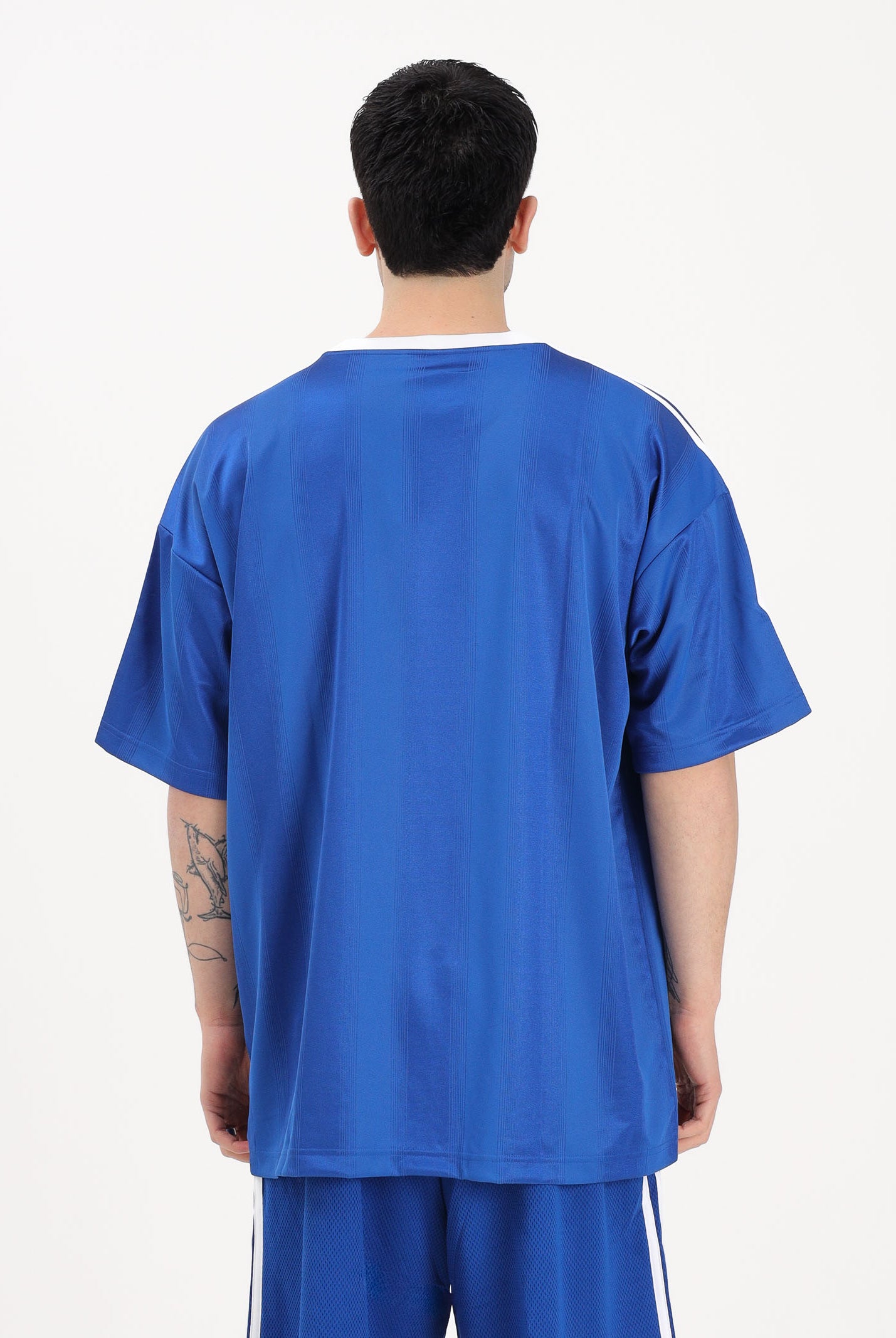 ADIDAS ORIGINALS T-shirt a manica corta Adicolor Jacquard Jersey blu da uomo KD5828 . ADIDAS ORIGINALS
