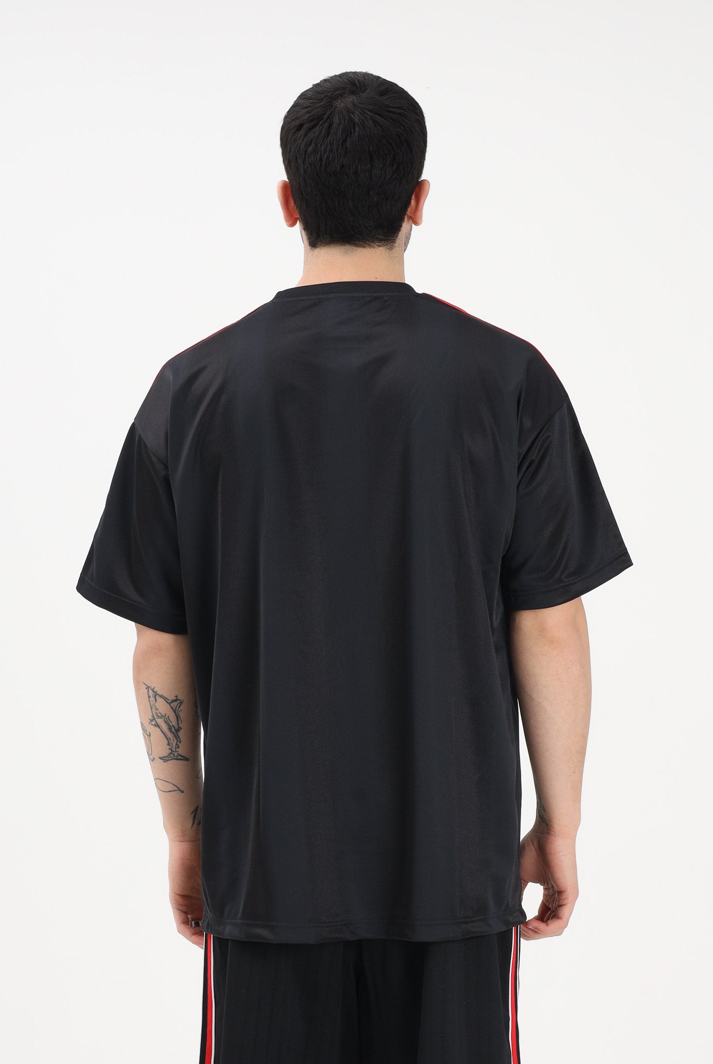 ADIDAS ORIGINALS T-shirt a manica corta Adicolor Jacquard nera da uomo KD5831 . ADIDAS ORIGINALS