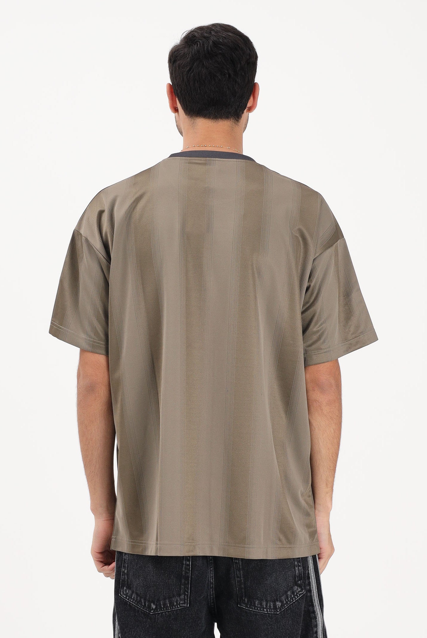ADIDAS ORIGINALS T-shirt a manica corta adidas Adicolor jacquard verde militare da uomo KD5832 . ADIDAS ORIGINALS