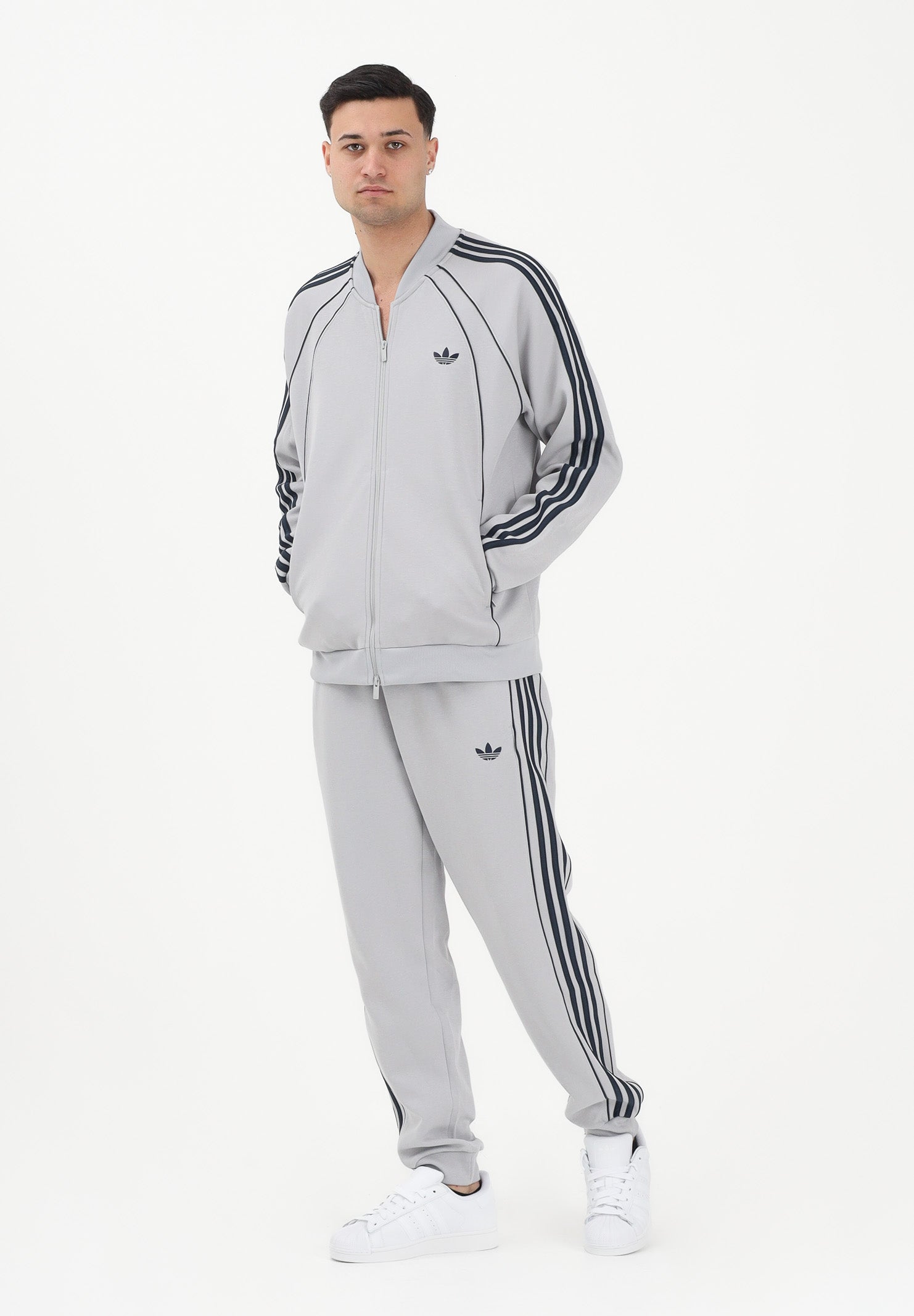 ADIDAS ORIGINALS Pantalone sportivo SST 2.0 grigio e blu da uomo KD5843 . ADIDAS ORIGINALS