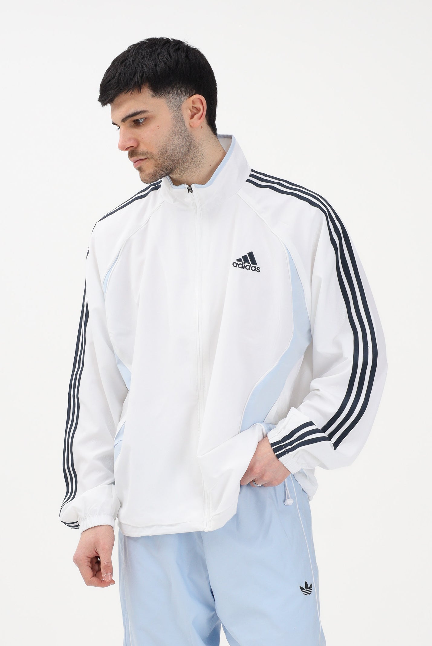 ADIDAS ORIGINALS Giacca a vento Teamgeist Adicolor bianca da uomo KD5857 . ADIDAS ORIGINALS