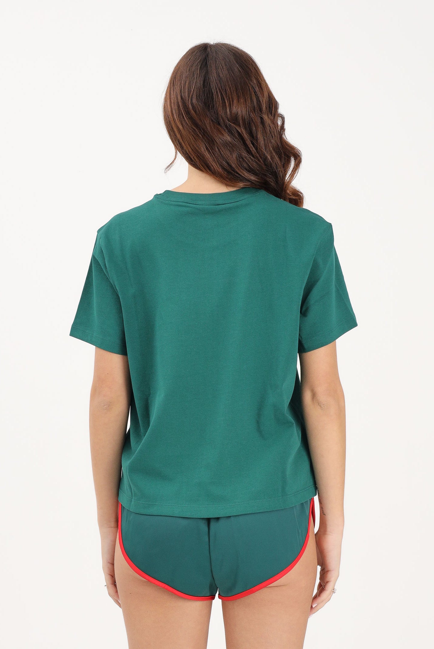 ADIDAS ORIGINALS T-shirt a manica corta TREFOIL verde da donna KD6227 . ADIDAS ORIGINALS