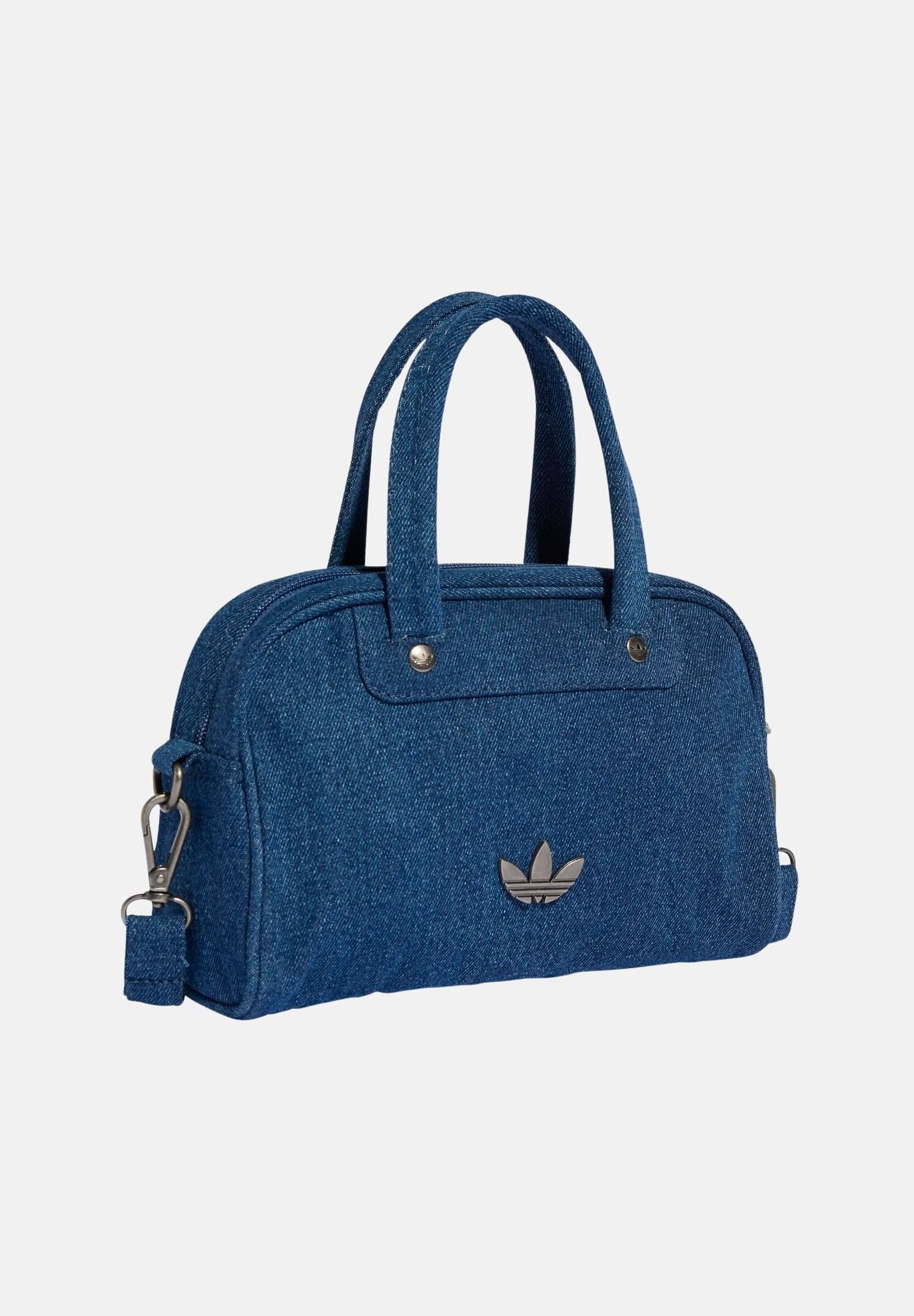 ADIDAS ORIGINALS Borsa a mano ADICOLOR MINI BOWLING in denim medio da donna KD7897 . ADIDAS ORIGINALS