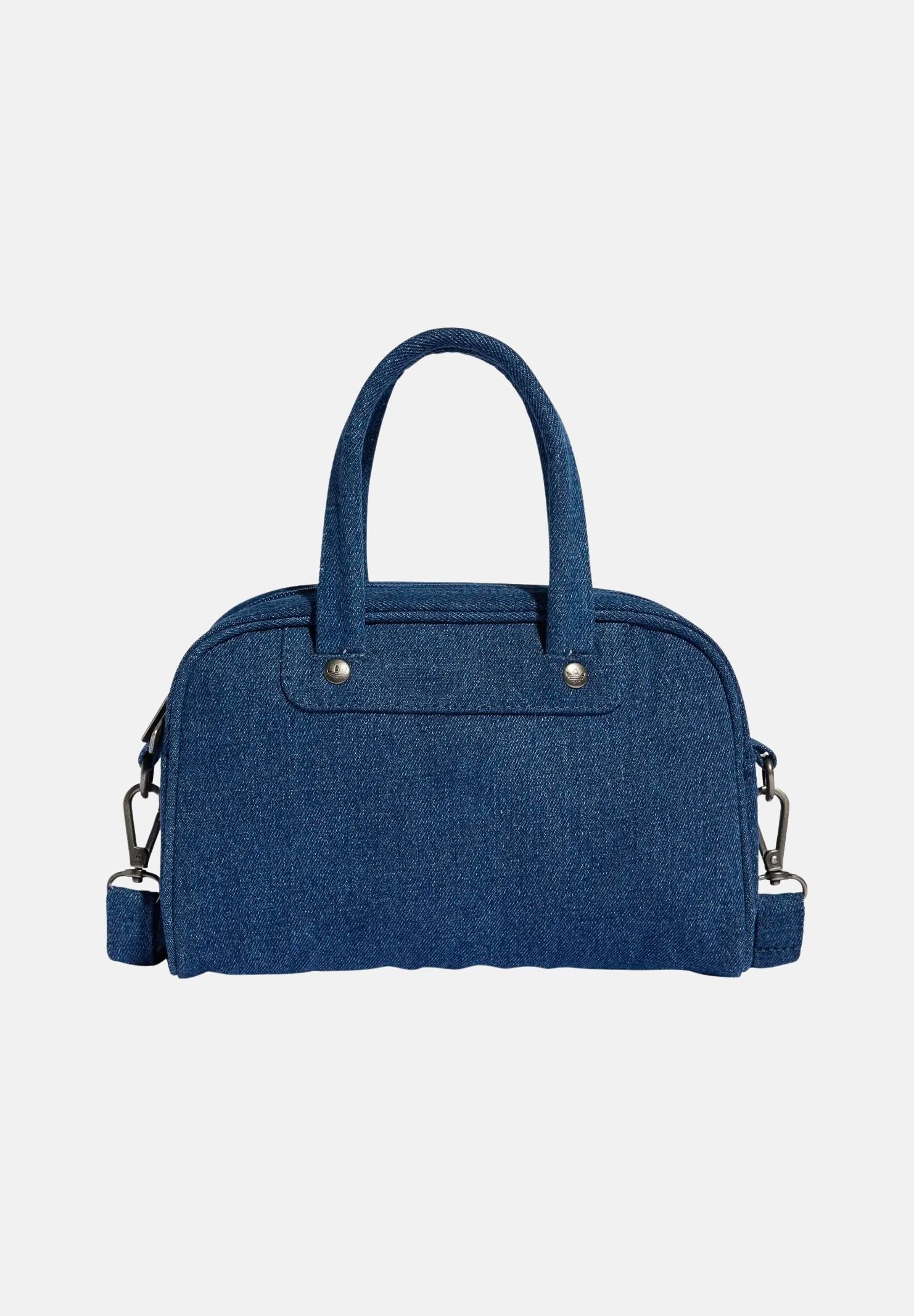 ADIDAS ORIGINALS Borsa a mano ADICOLOR MINI BOWLING in denim medio da donna KD7897 . ADIDAS ORIGINALS