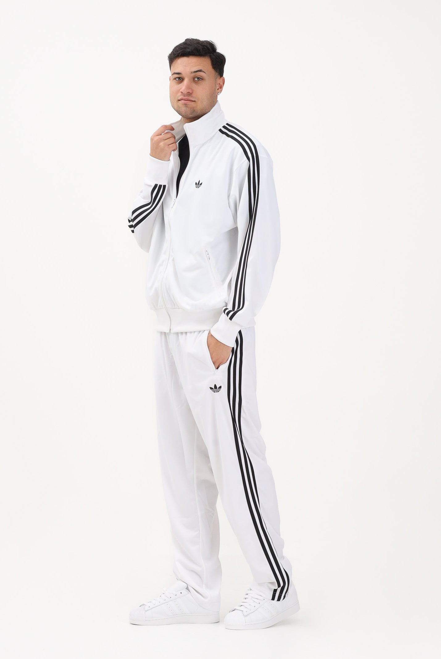 ADIDAS ORIGINALS Pantalone sportivo FIREBIRD bianco e nero da uomo KD8322 . ADIDAS ORIGINALS