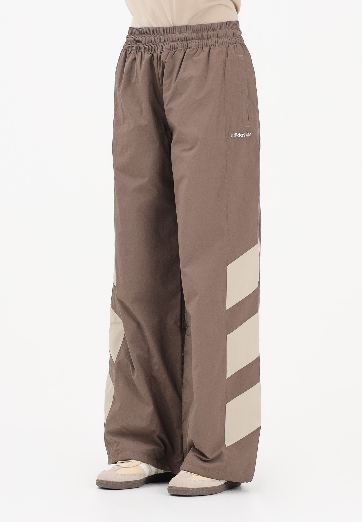 ADIDAS ORIGINALS Pantalone sportivo BLOCKED WASHED marrone da donna KD8790 . ADIDAS ORIGINALS