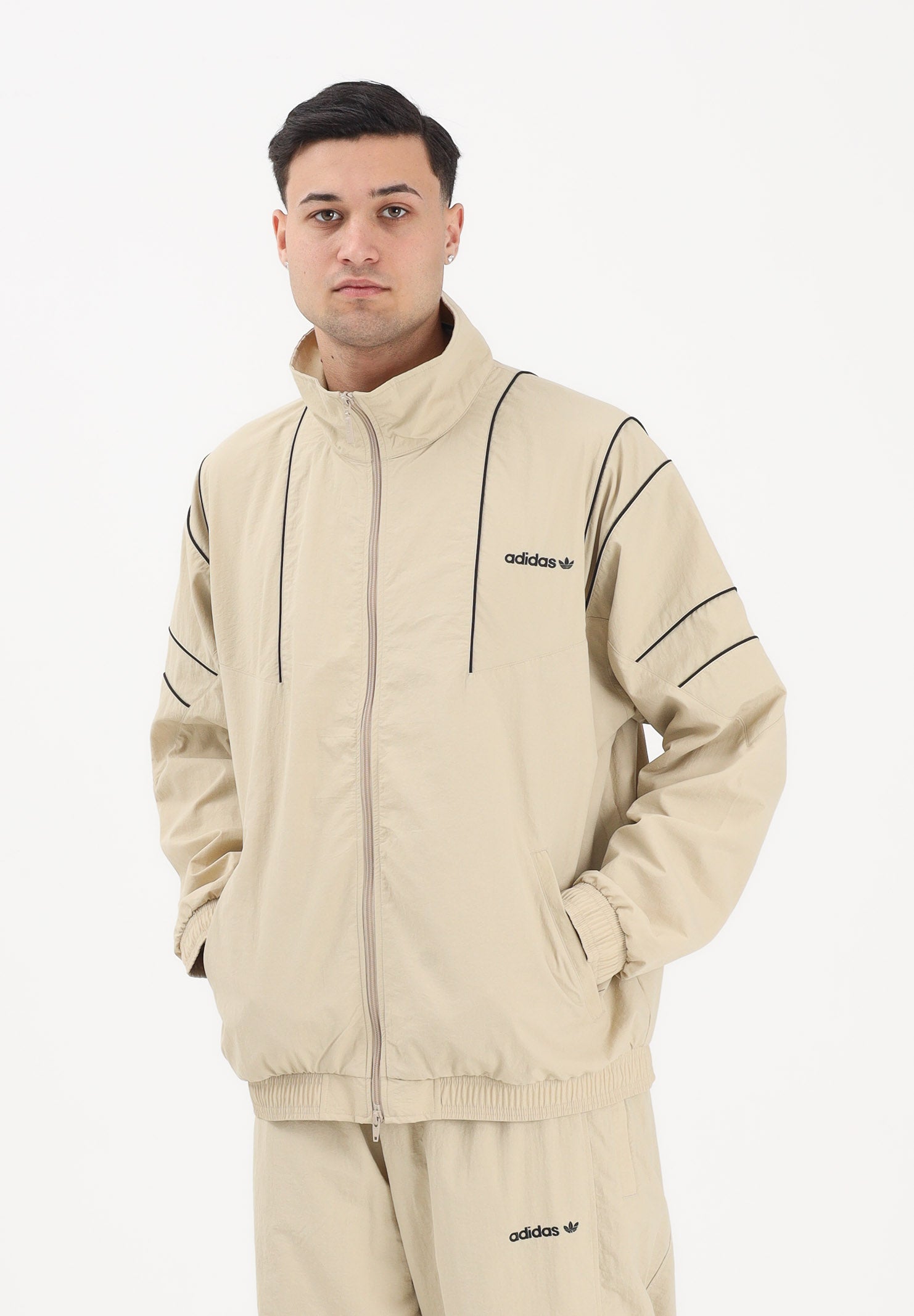 ADIDAS ORIGINALS Giacca a vento CUTLINE beige da uomo KE0095 . ADIDAS ORIGINALS
