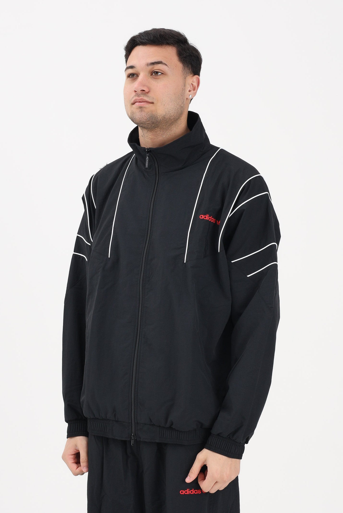 ADIDAS ORIGINALS Giacca a vento CUTLINE nera da uomo KE0096 . ADIDAS ORIGINALS