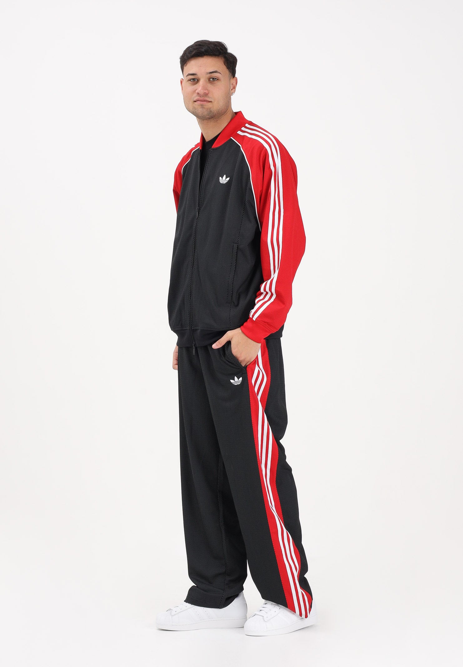 ADIDAS ORIGINALS Pantalone sportivo LOOSE MESH nero da uomo KE0117 . ADIDAS ORIGINALS