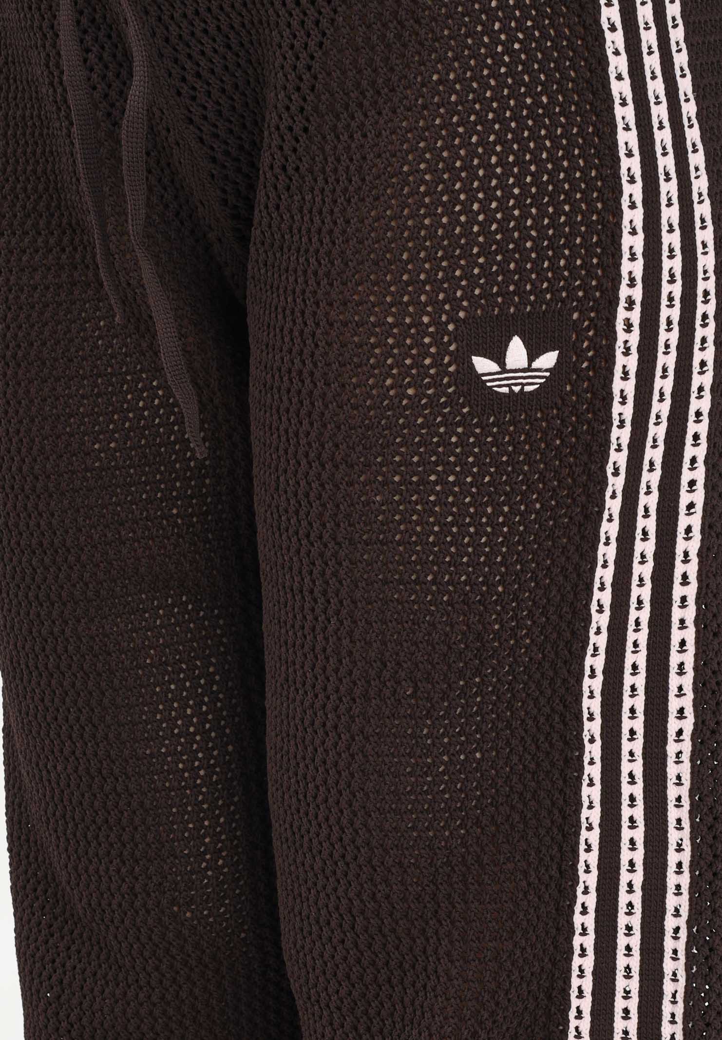 ADIDAS ORIGINALS Pantalone KNITTED CROCHET FIREBIRD marrone da donna<BR/> KE0201 . ADIDAS ORIGINALS