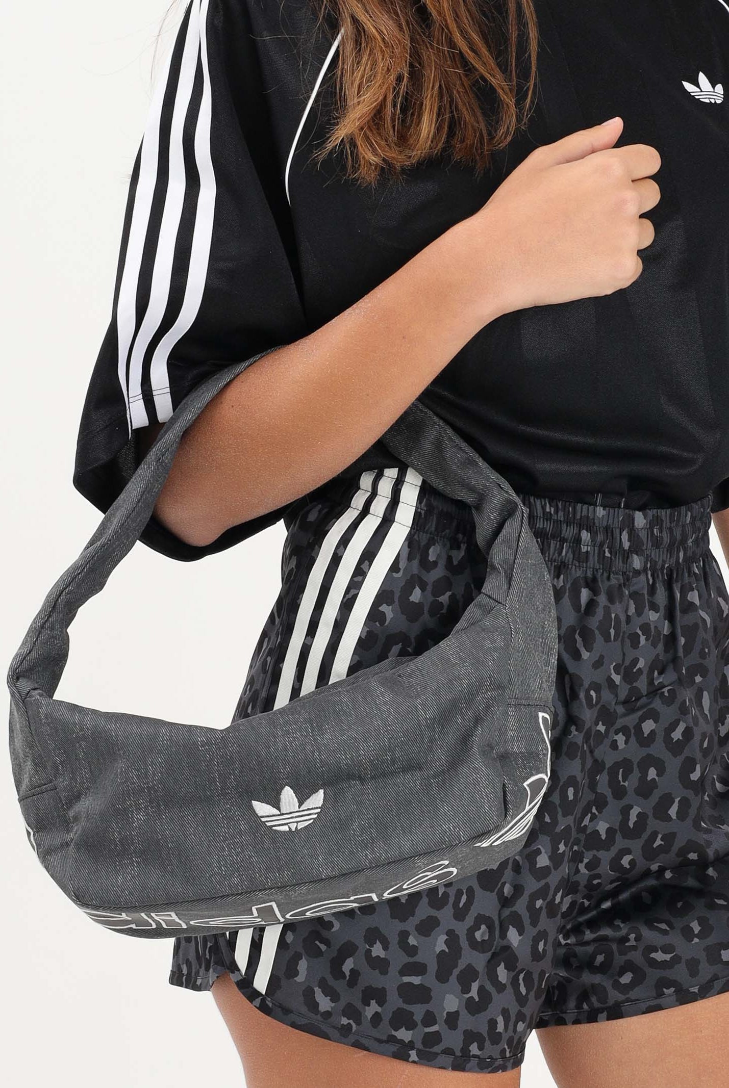 ADIDAS ORIGINALS Borsa a spalla Washed Effect nera da donna KE0683 . ADIDAS ORIGINALS