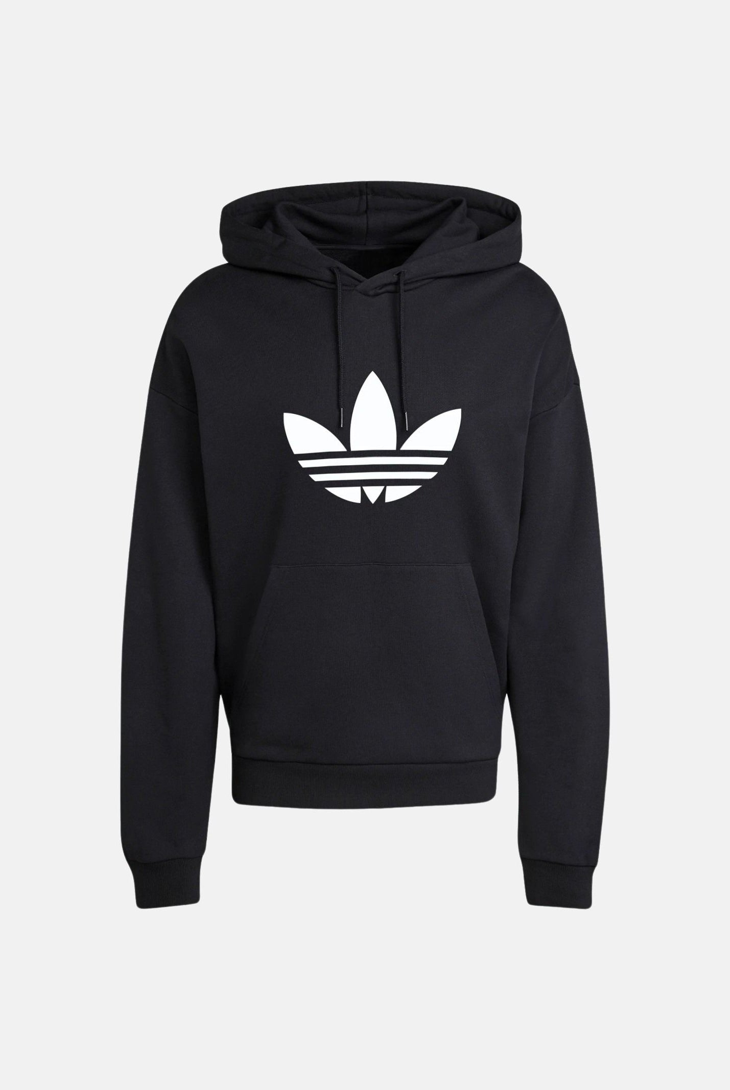 ADIDAS ORIGINALS Felpa con cappuccio Adicolor Trefoil nera da uomo KE0877 . ADIDAS ORIGINALS