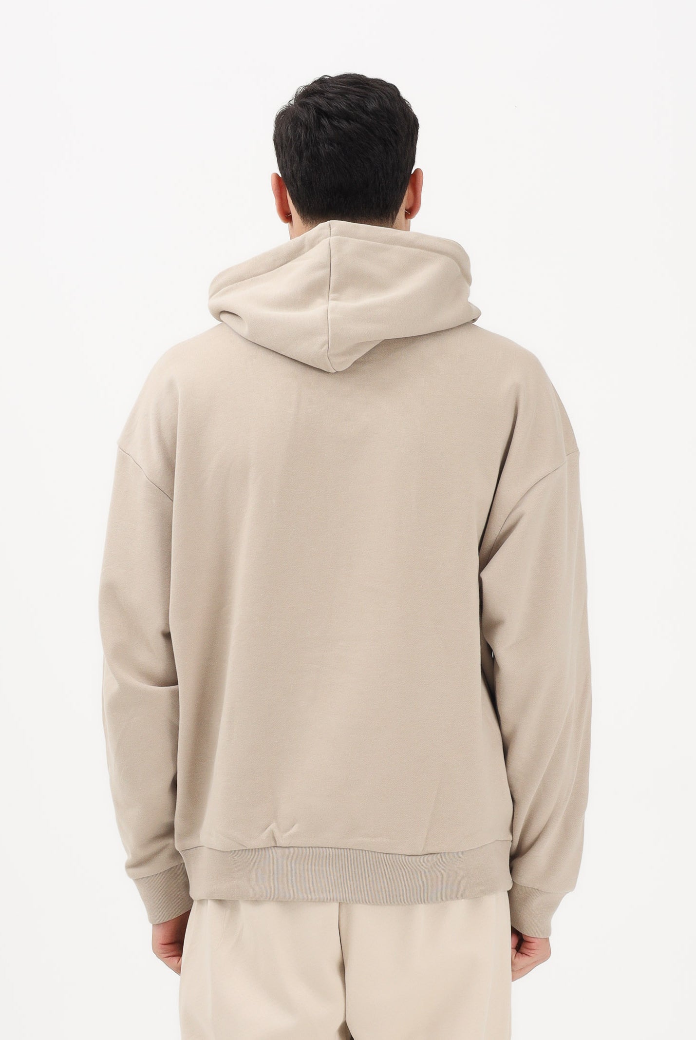 ADIDAS ORIGINALS Felpa con cappuccio ADICOLOR TREFOIL beige da uomo KE0878 . ADIDAS ORIGINALS