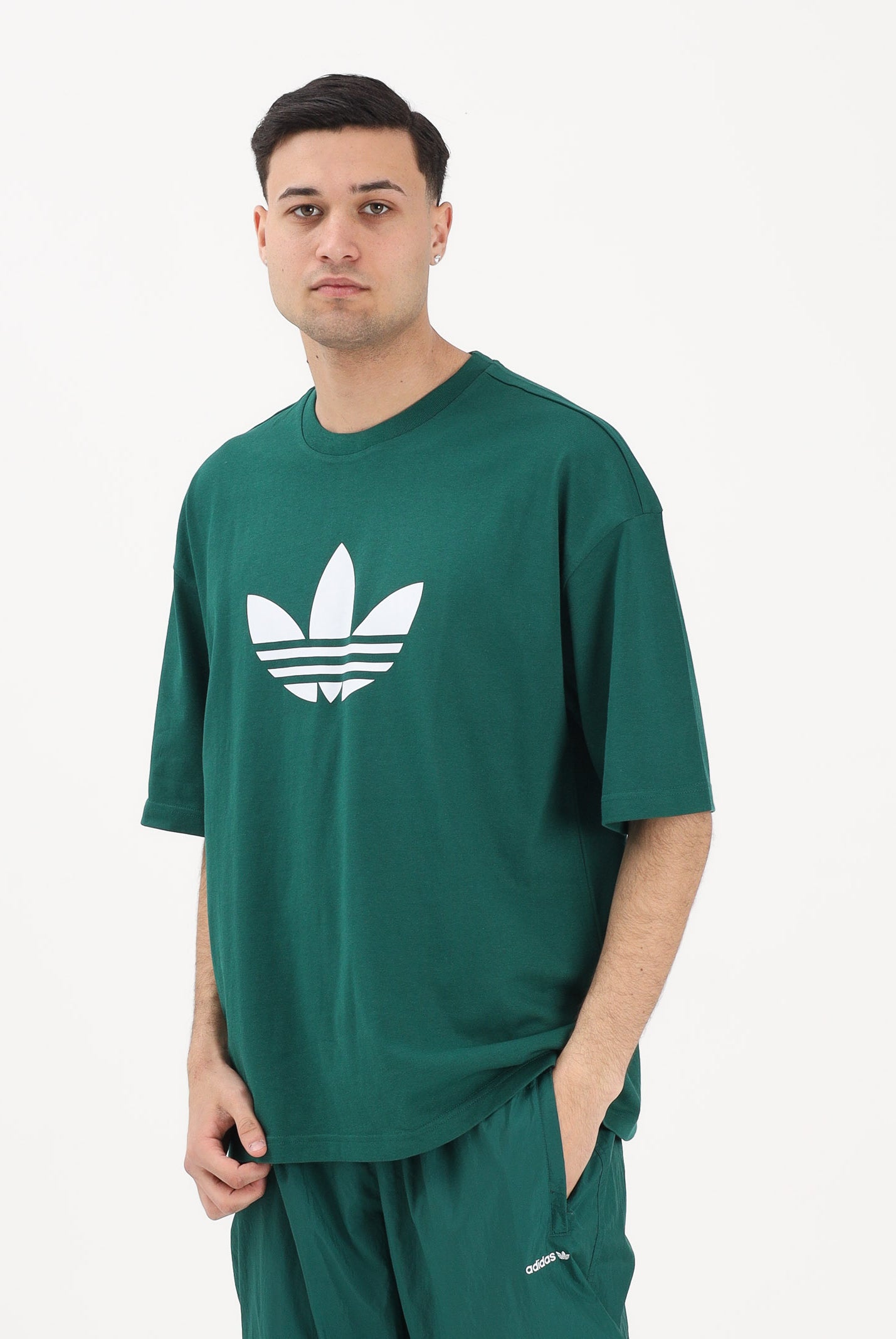 ADIDAS ORIGINALS T-shirt a manica corta TREFOIL verde da uomo KE0900 . ADIDAS ORIGINALS