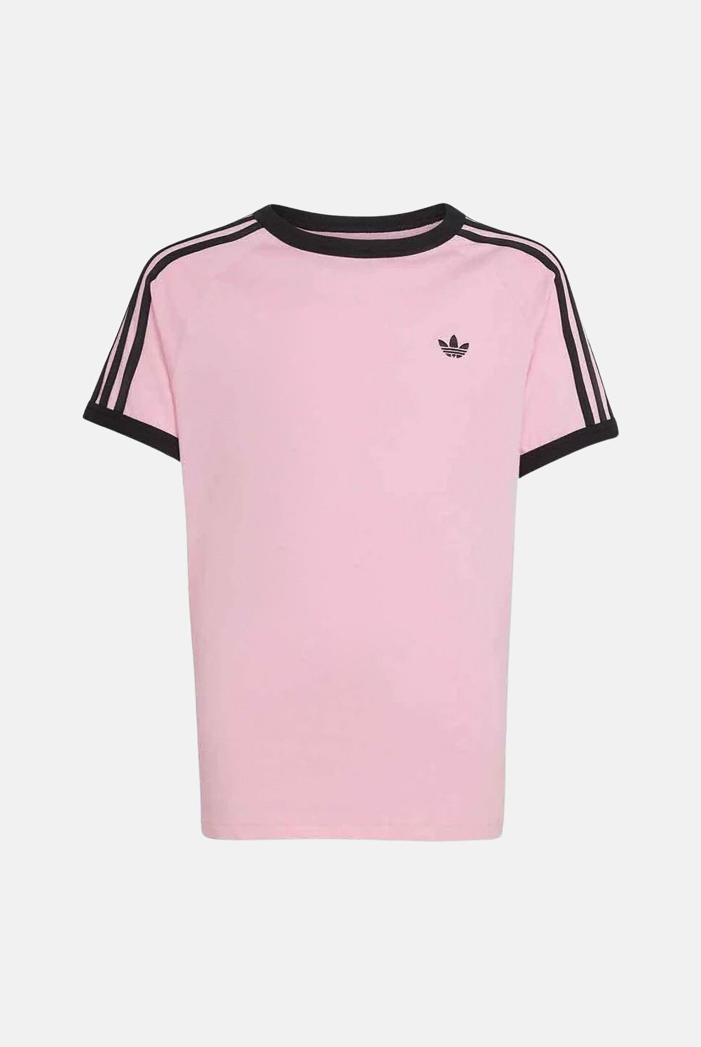 ADIDAS ORIGINALS T-shirt a manica corta 3 STRIPES rosa da bambina KE0922 . ADIDAS ORIGINALS