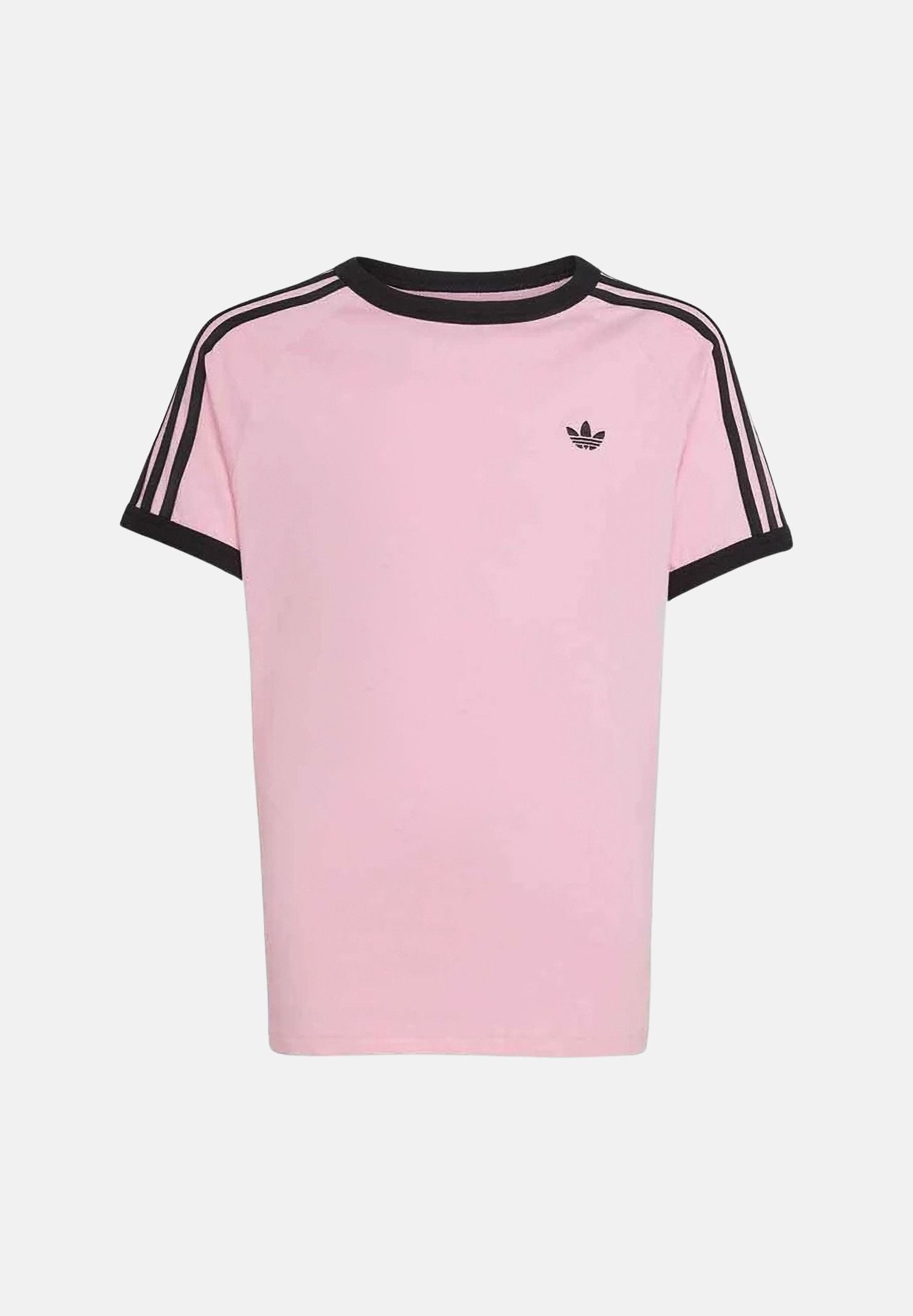 ADIDAS ORIGINALS T-shirt a manica corta 3 STRIPES rosa da bambina KE0922 . ADIDAS ORIGINALS