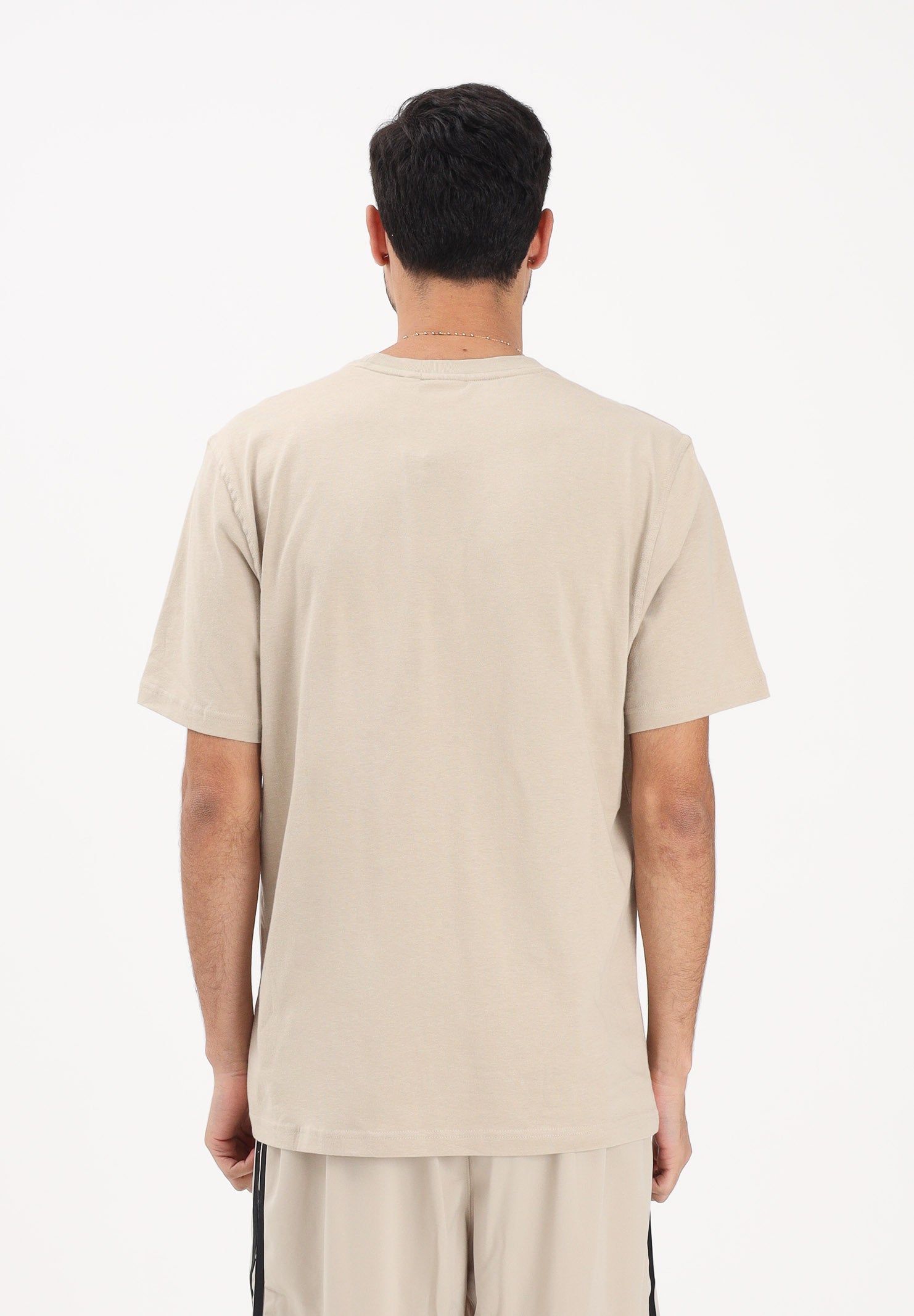 ADIDAS ORIGINALS T-shirt a manica corta TREFOIL ESSENTIALS beige da uomo KE1189 . ADIDAS ORIGINALS