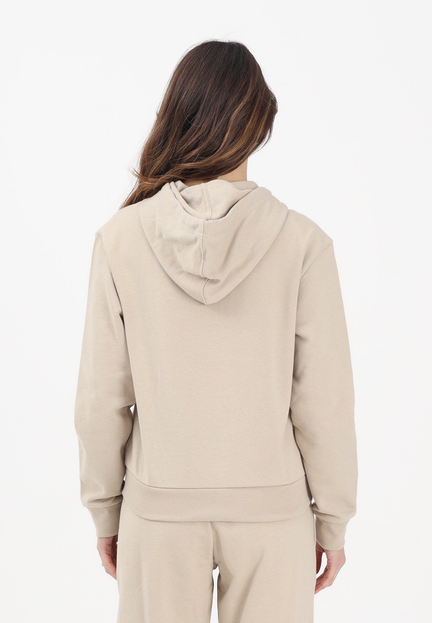 ADIDAS ORIGINALS Felpa con cappuccio ESSENTIALS FRENCH TERRY beige da donna KE1241 . ADIDAS ORIGINALS