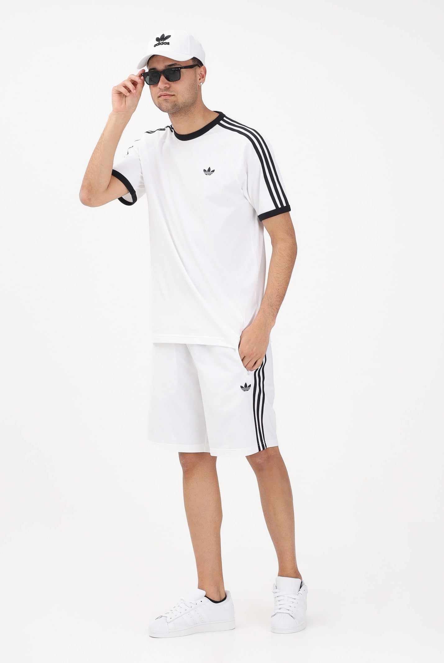 ADIDAS ORIGINALS Shorts sportivo Firebird bianco da uomo KE1378 . ADIDAS ORIGINALS