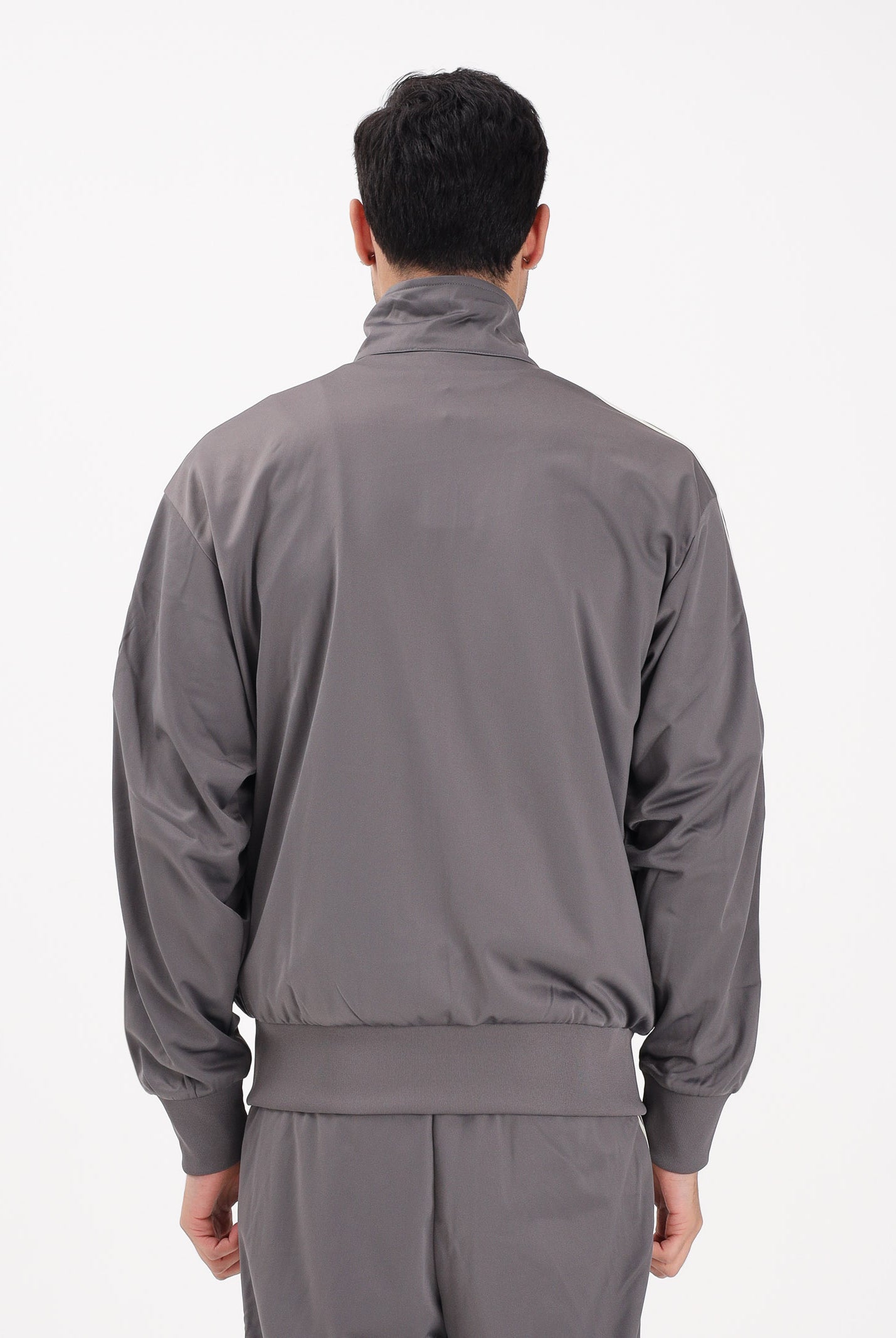 ADIDAS ORIGINALS Felpa con zip Firebird grigia e panna da uomo KE1645 . ADIDAS ORIGINALS