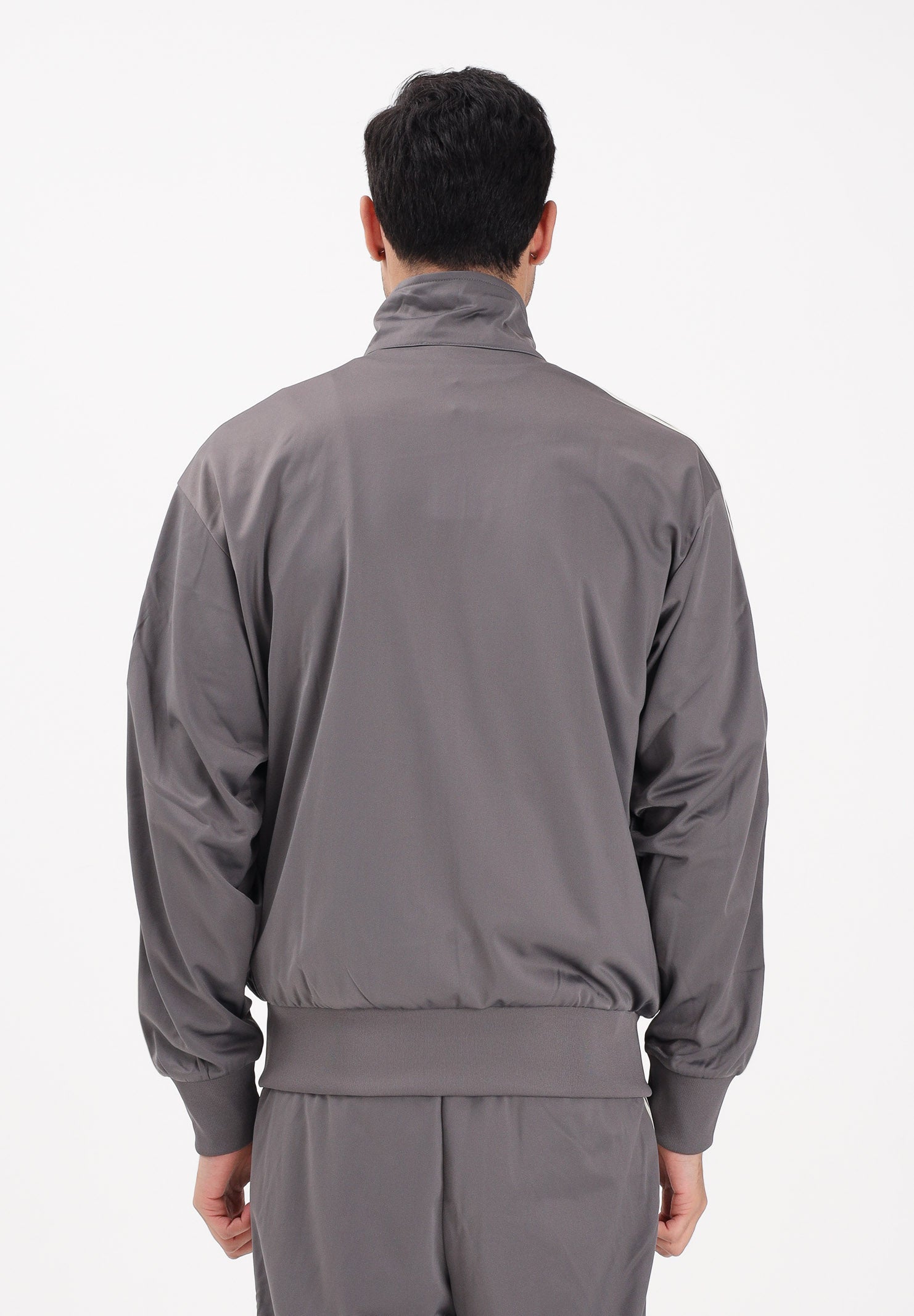 ADIDAS ORIGINALS Felpa con zip Firebird grigia e panna da uomo KE1645 . ADIDAS ORIGINALS