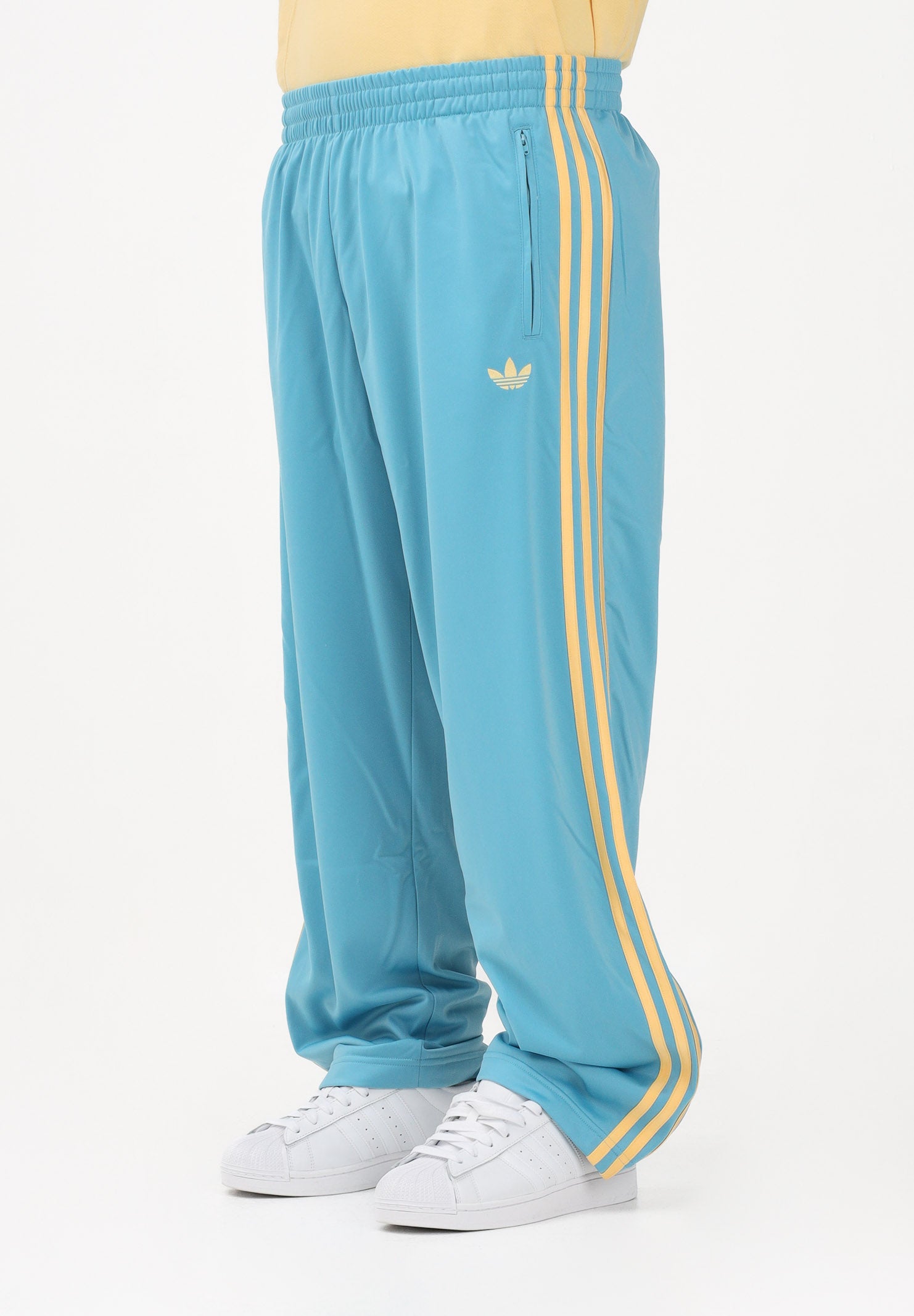ADIDAS ORIGINALS Pantalone sportivo FIREBIRD azzurro e giallo da uomo KE1648 . ADIDAS ORIGINALS