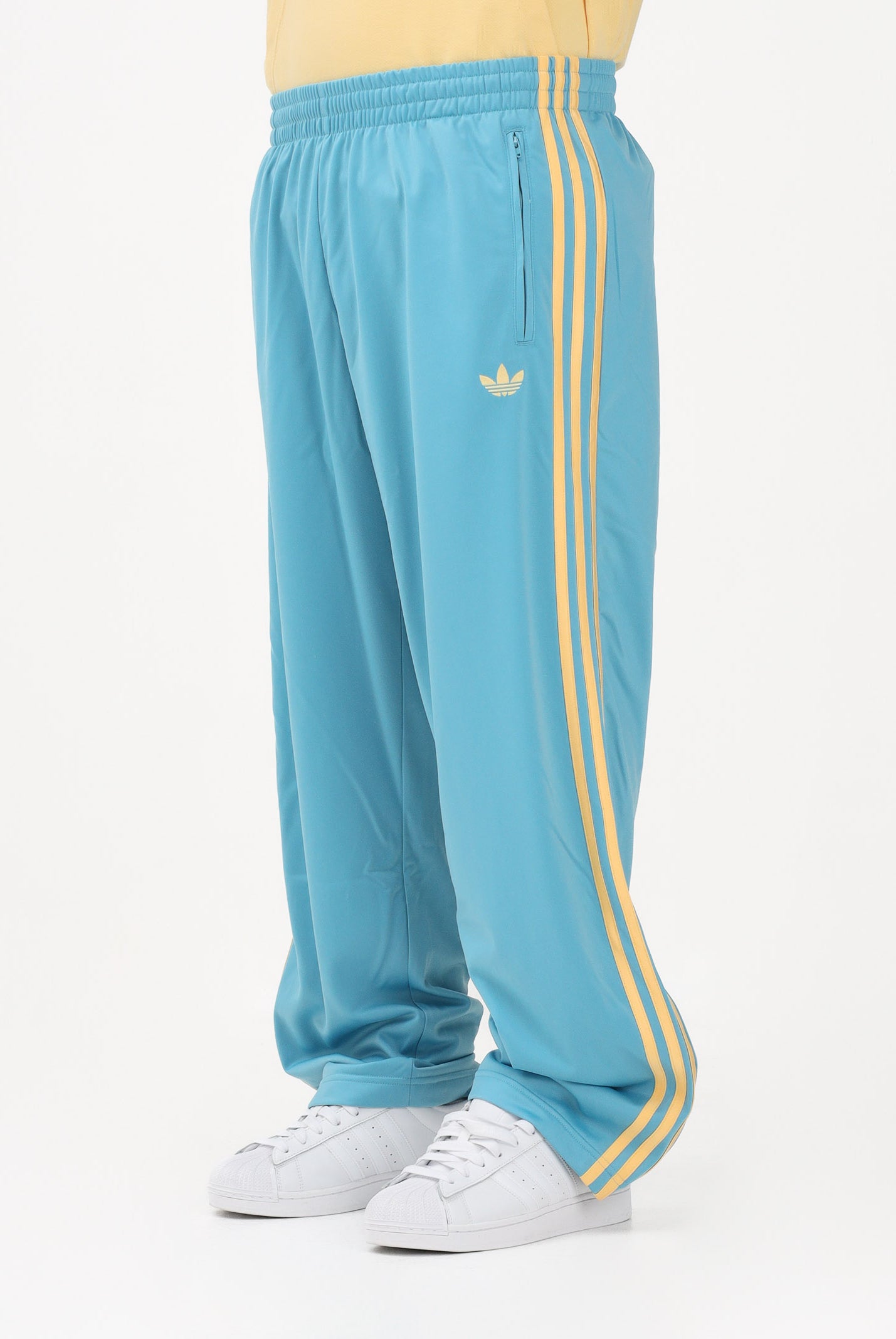 ADIDAS ORIGINALS Pantalone sportivo FIREBIRD azzurro e giallo da uomo KE1648 . ADIDAS ORIGINALS