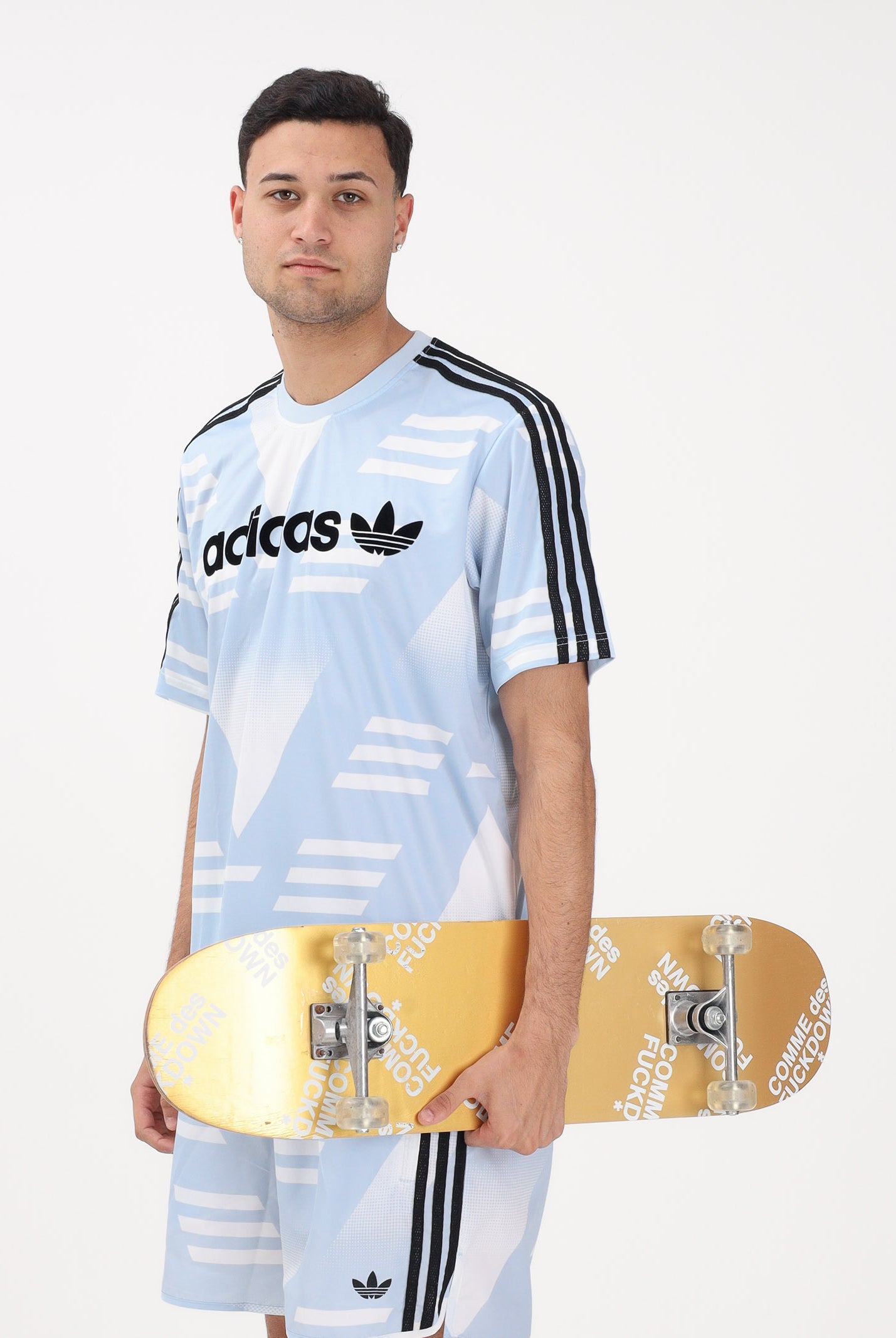 ADIDAS ORIGINALS T-shirt a manica corta Loose Sponsored azzurra da uomo KE2161 . ADIDAS ORIGINALS