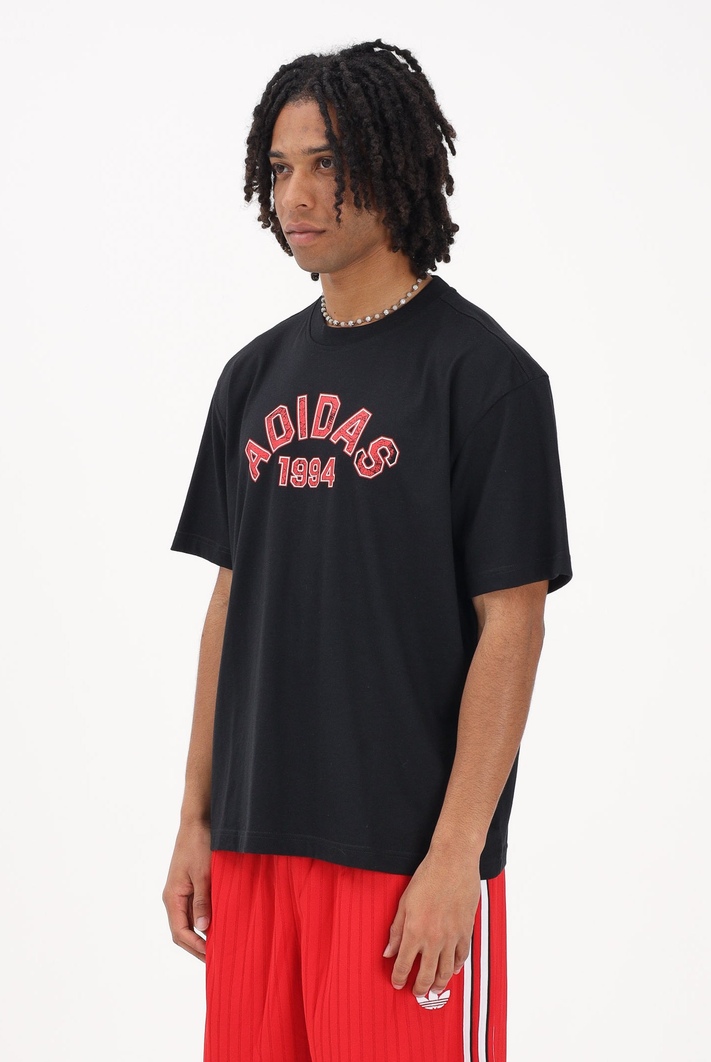 ADIDAS ORIGINALS T-shirt a manica corta GFX VARSITY nera da uomo KE2250 . ADIDAS ORIGINALS