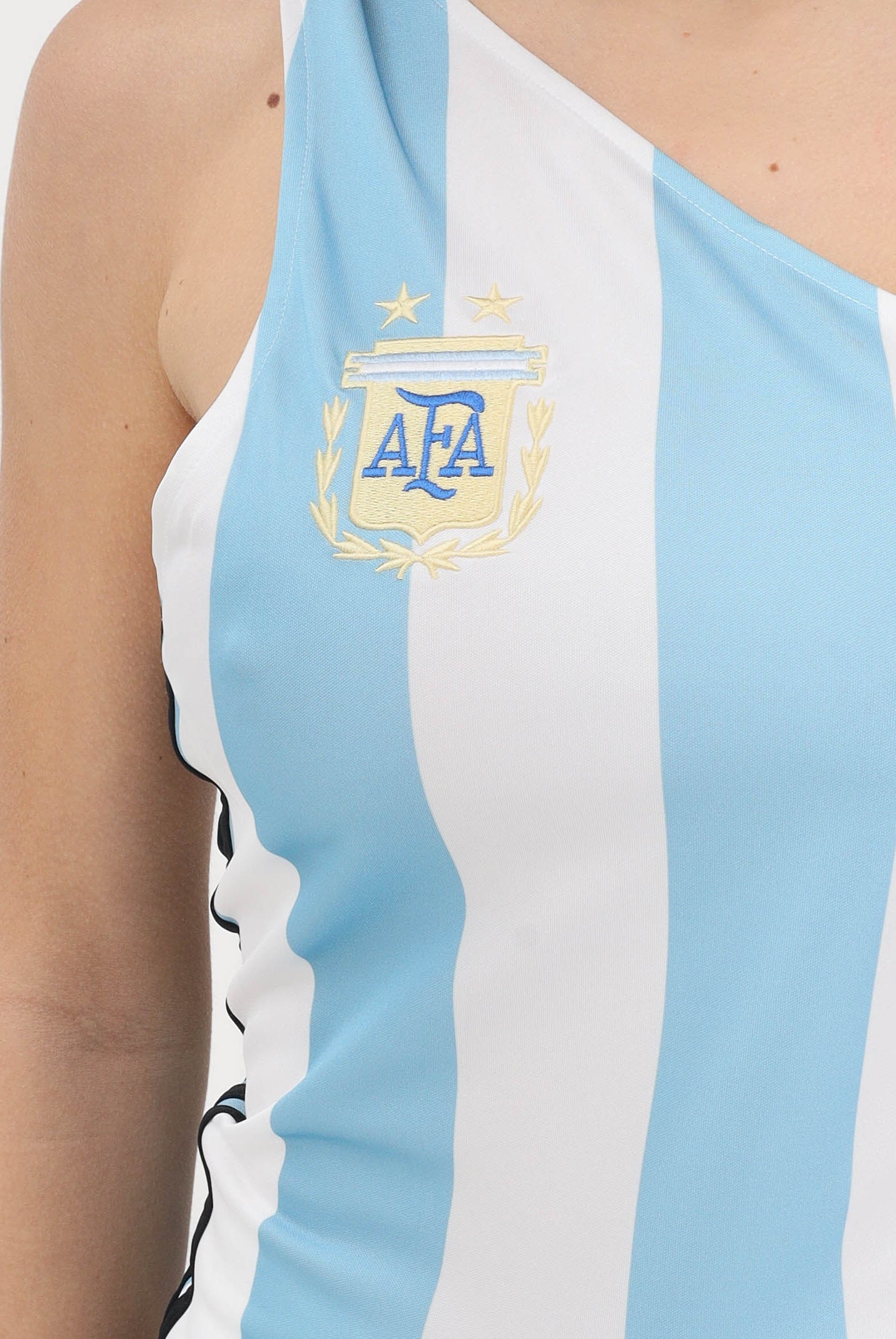 ADIDAS ORIGINALS Top Reconstructed Bringback Argentina bianco e azzurro da donna KE2295 . ADIDAS ORIGINALS