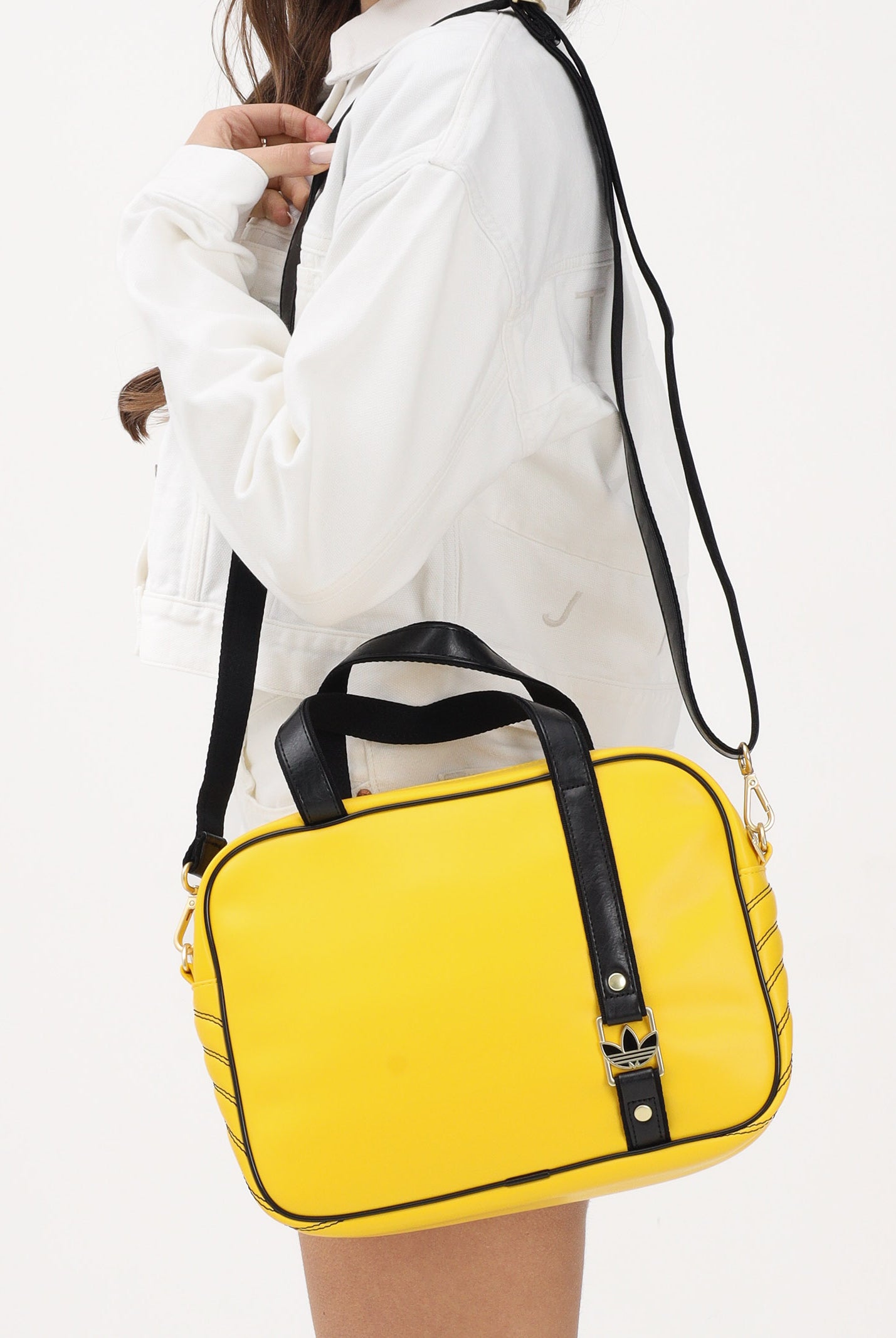 ADIDAS ORIGINALS Borsa a mano AIRLINER MEDIUM gialla da donna KE2326 . ADIDAS ORIGINALS