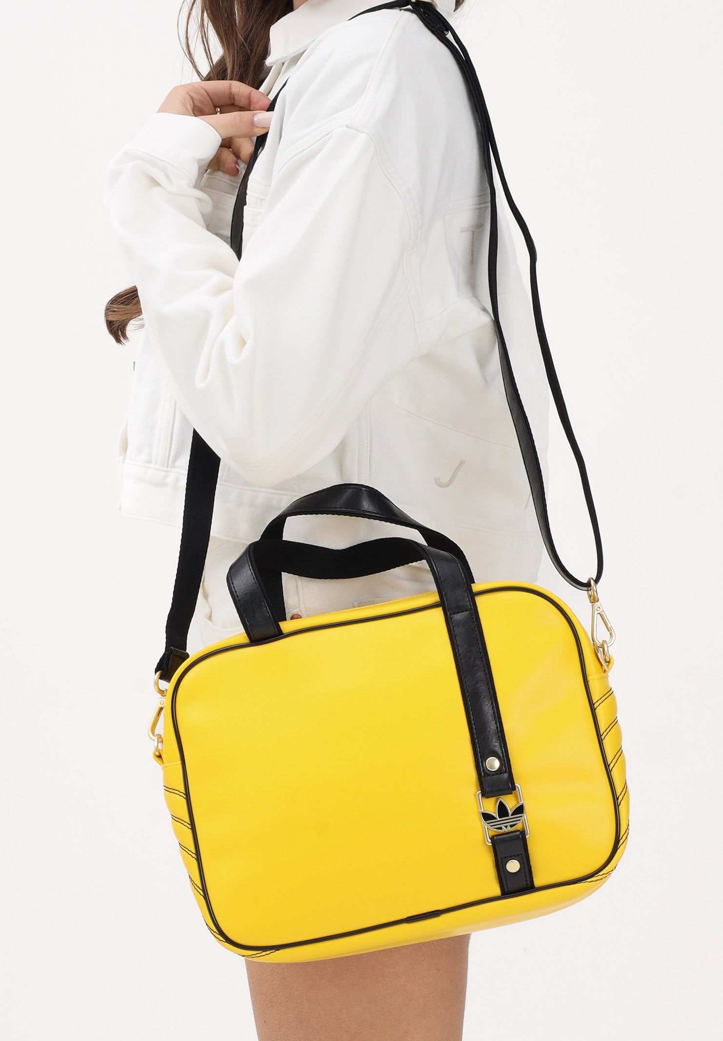 ADIDAS ORIGINALS Borsa a mano AIRLINER MEDIUM gialla da donna KE2326 . ADIDAS ORIGINALS