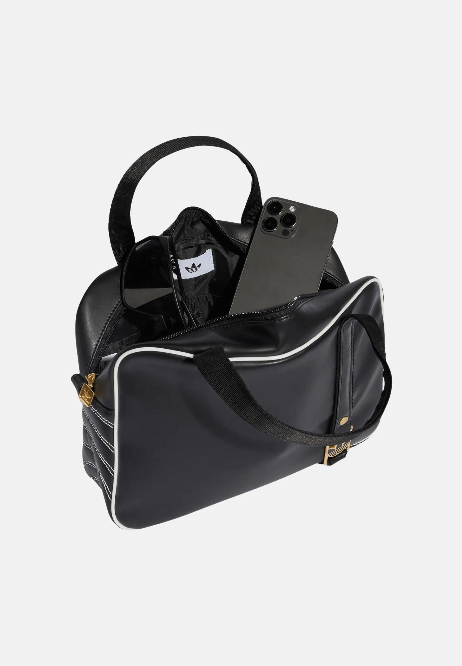 ADIDAS ORIGINALS Borsa a mano AIRLINER MEDIUM nera da donna KE2327 . ADIDAS ORIGINALS