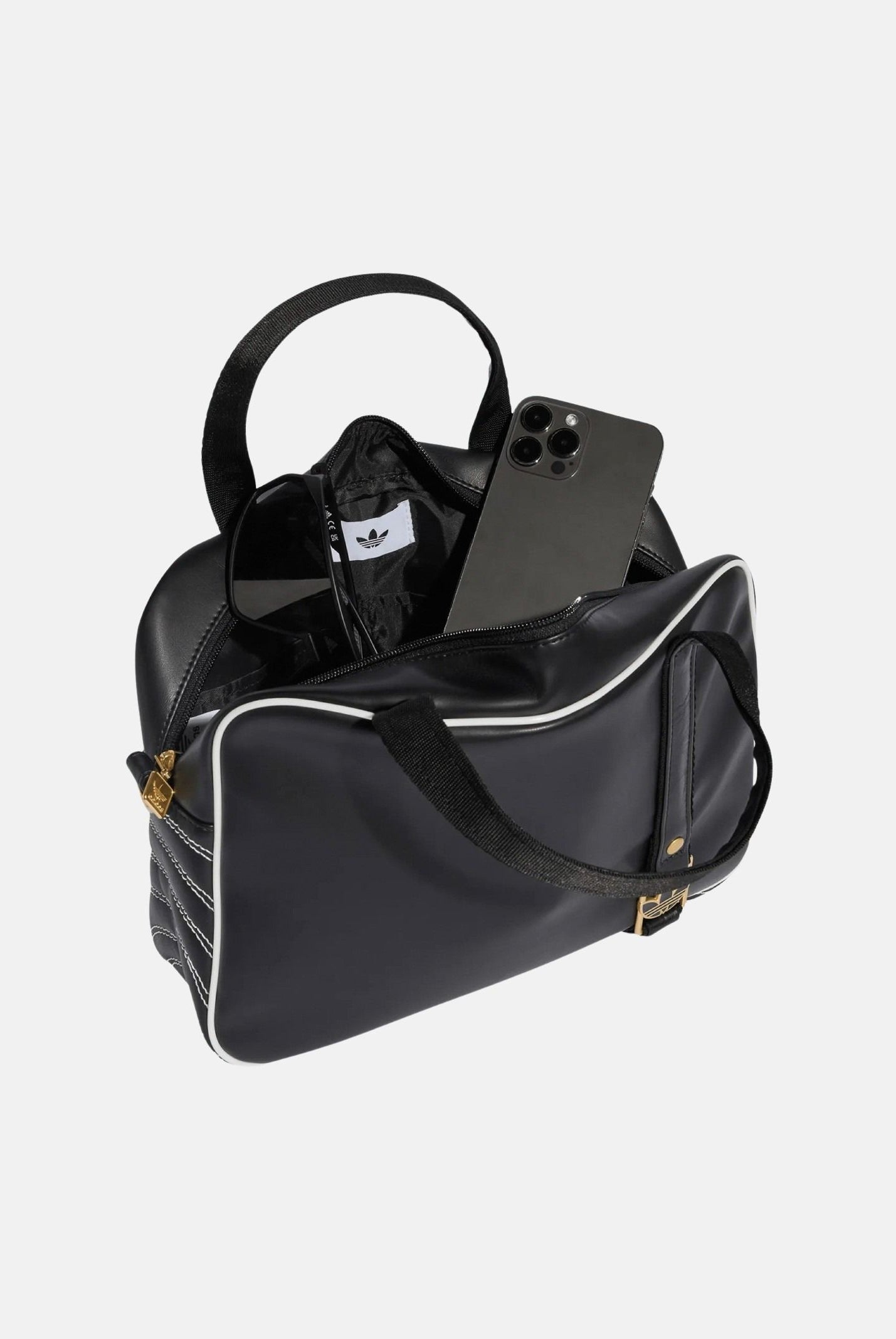 ADIDAS ORIGINALS Borsa a mano AIRLINER MEDIUM nera da donna KE2327 . ADIDAS ORIGINALS