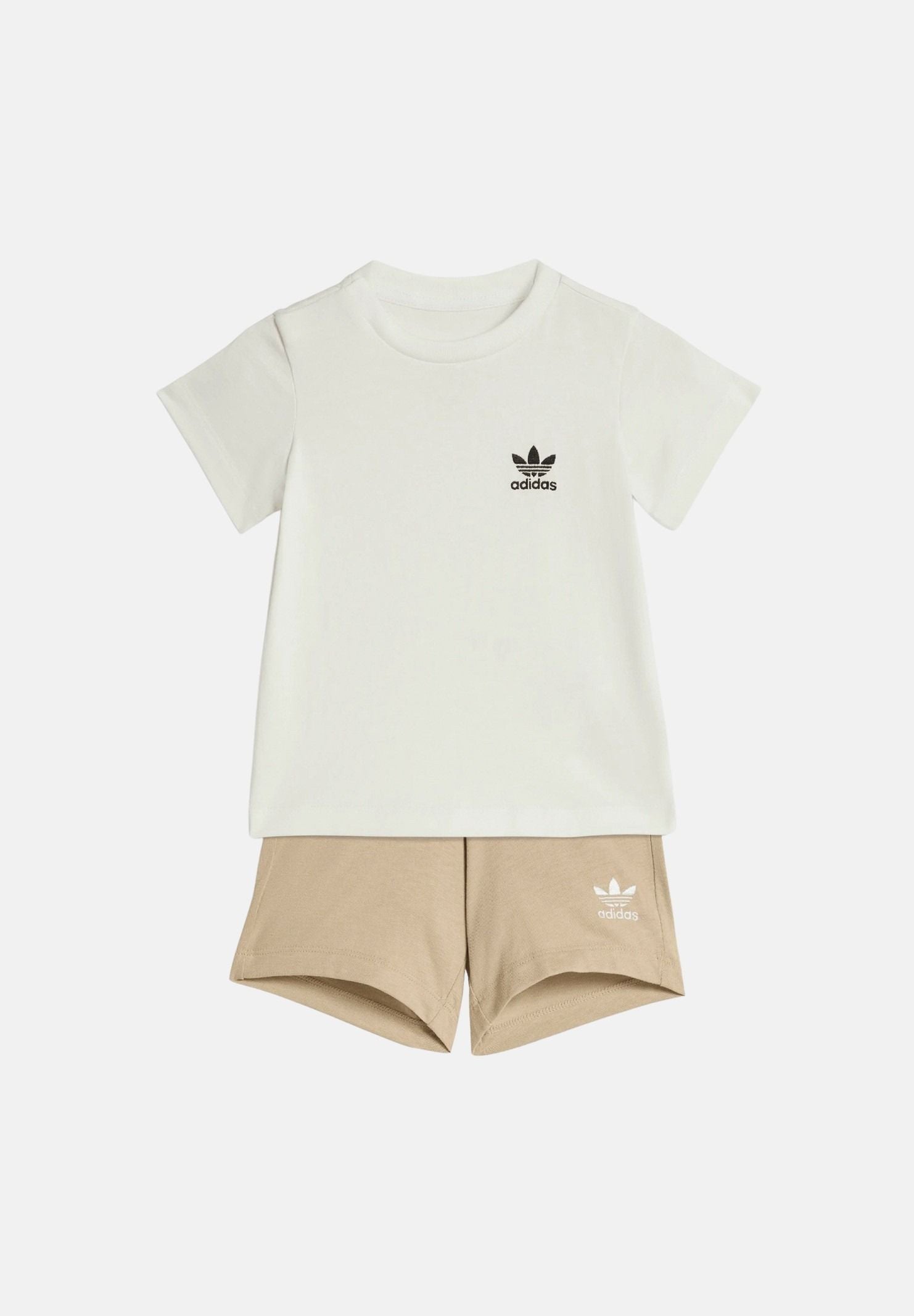 ADIDAS ORIGINALS Completino bianco e beige da neonato KE2357 . ADIDAS ORIGINALS