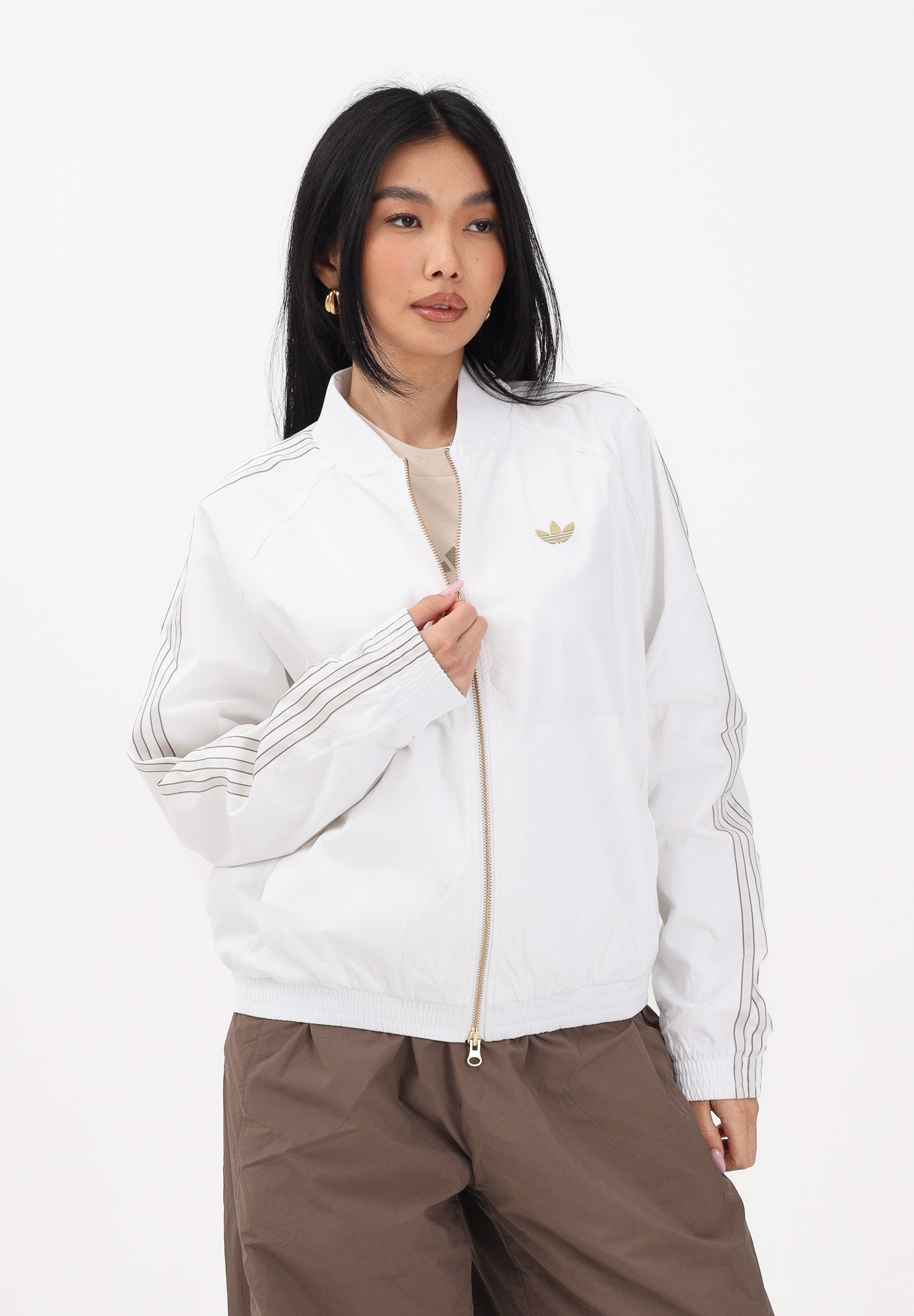ADIDAS ORIGINALS Giacca a vento SST bianca da donna KE2414 . ADIDAS ORIGINALS