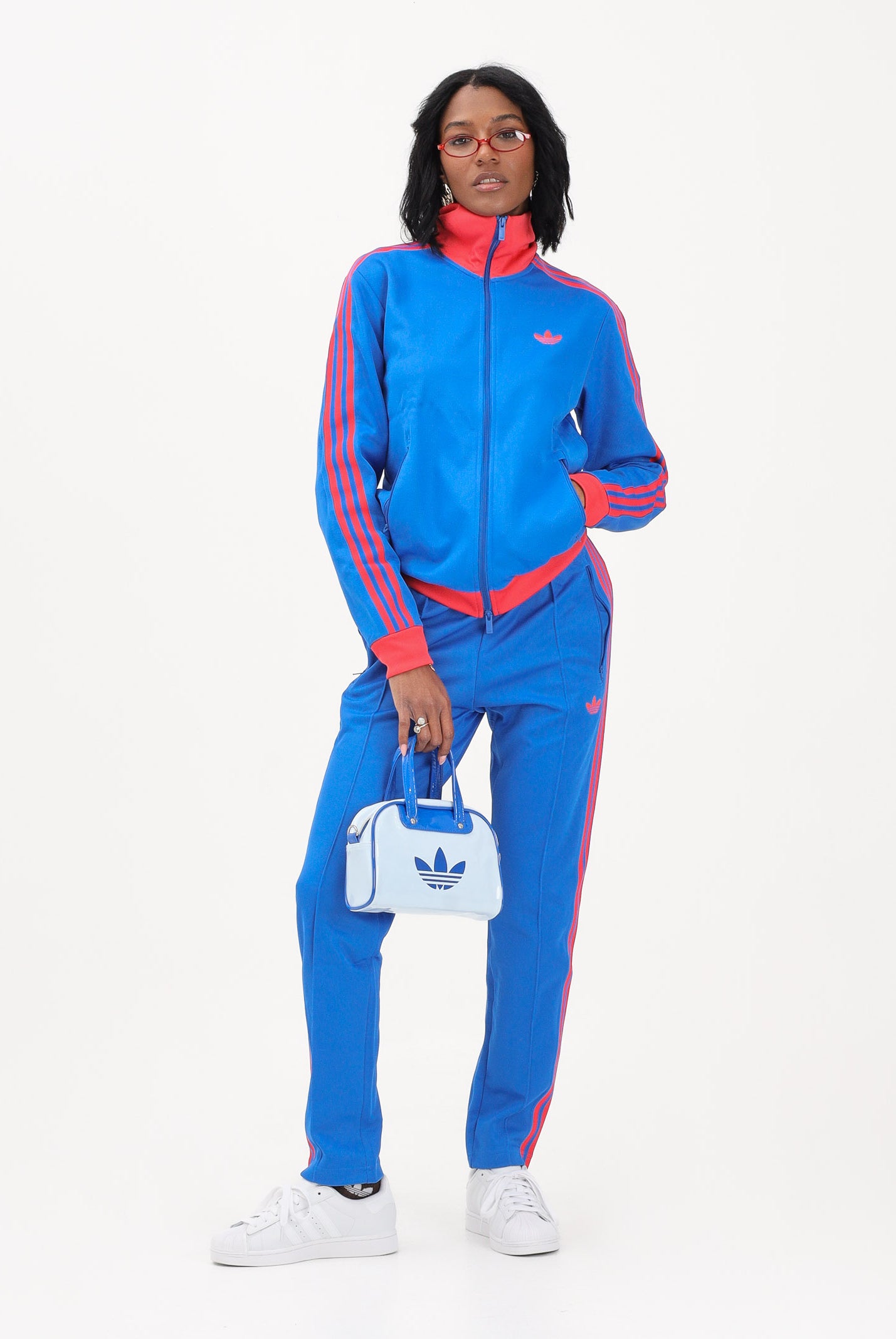 ADIDAS ORIGINALS Pantalone sportivo CLASSIC blu e rosso per uomo e donna KE2415 . ADIDAS ORIGINALS