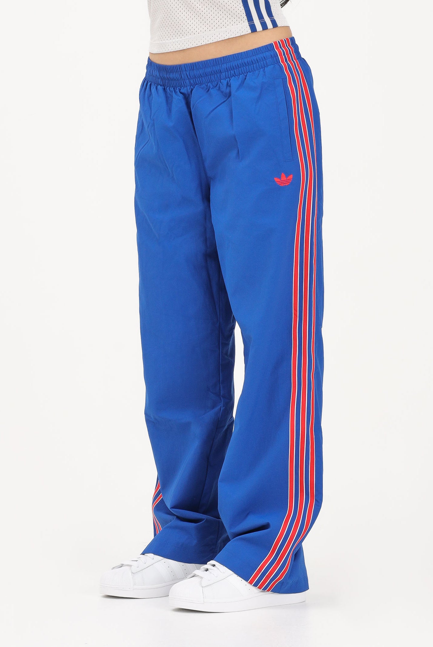 ADIDAS ORIGINALS Pantalone sportivo SST blu e rosso da donna KE2416 . ADIDAS ORIGINALS