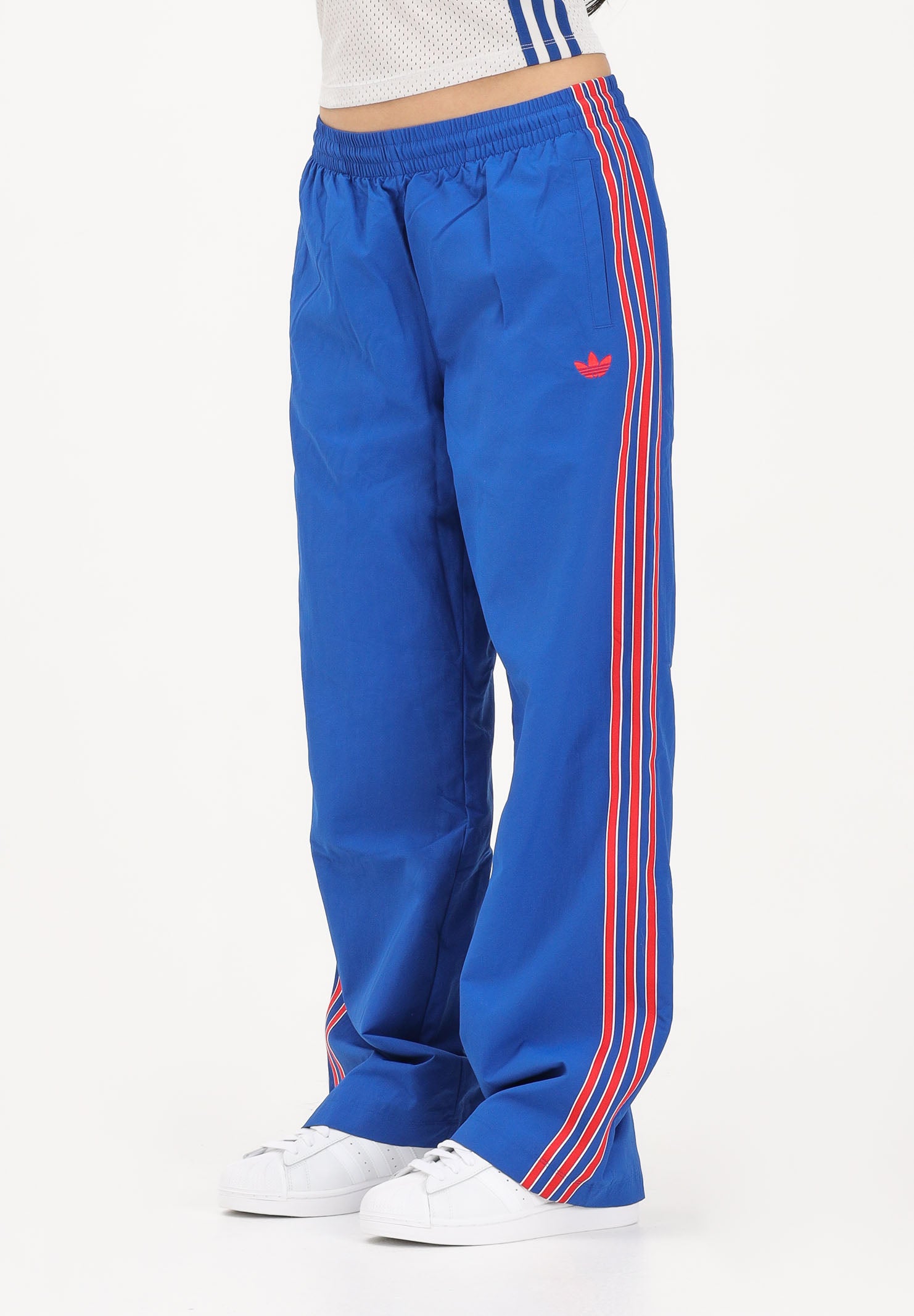 ADIDAS ORIGINALS Pantalone sportivo SST blu e rosso da donna KE2416 . ADIDAS ORIGINALS