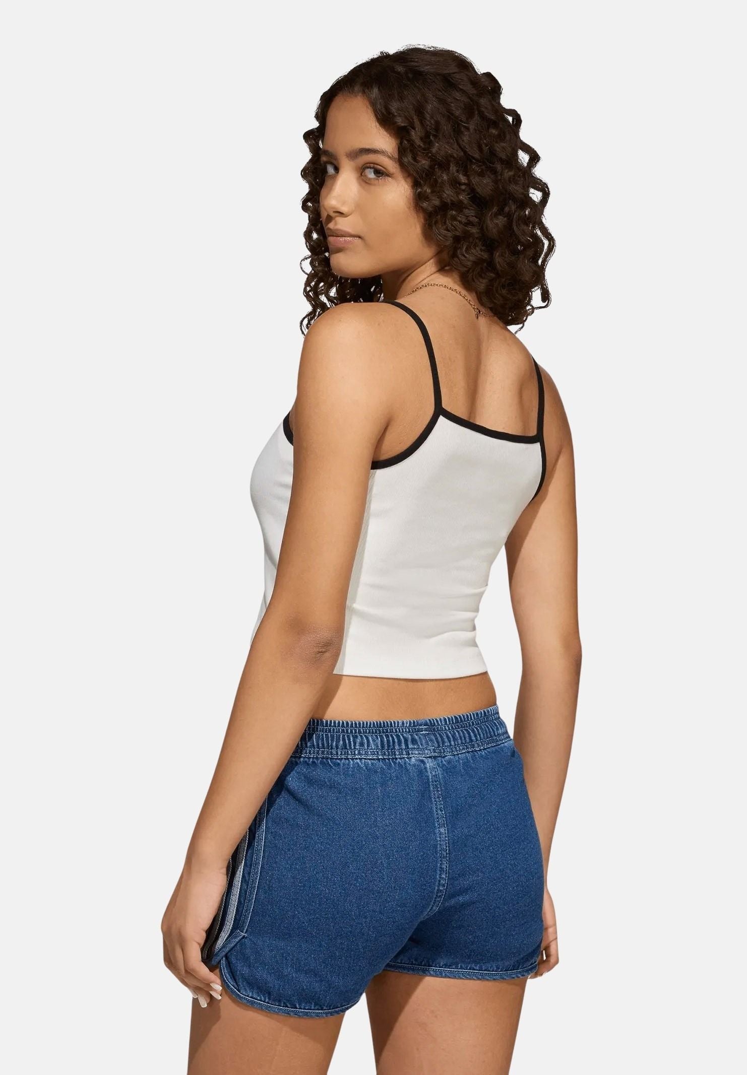 ADIDAS ORIGINALS canotta Slim Mini Rib Cloud White bianco bambina. KE2493 . ADIDAS ORIGINALS